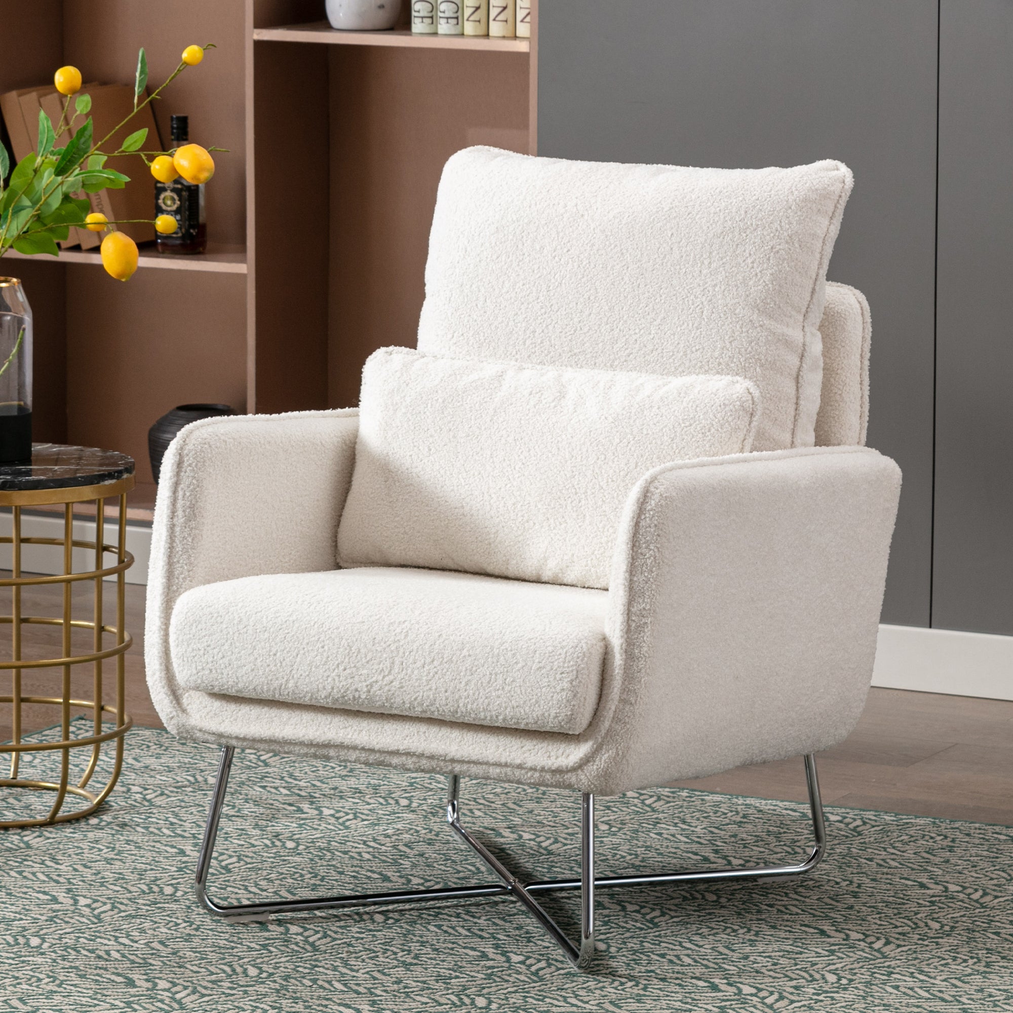 Oliver Modern Comfortable Leisure Accent Chair with Lumbar Pillow
