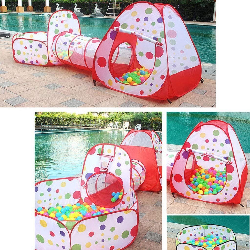 3-piece Play Tent Set and Kids Tent with Tunnel
