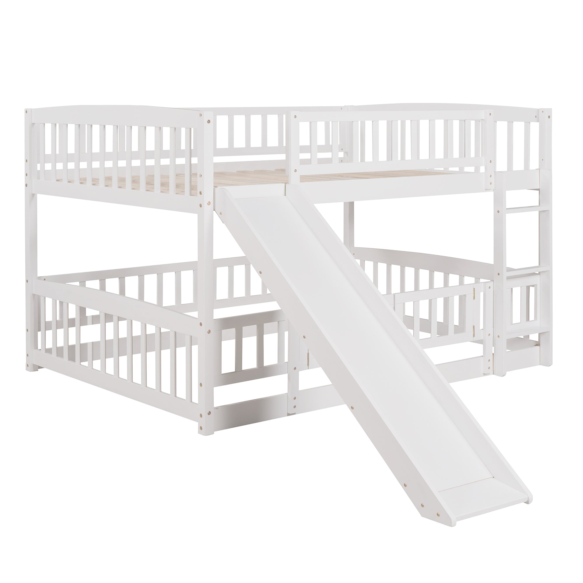 Bunk Bed with Slide (White)