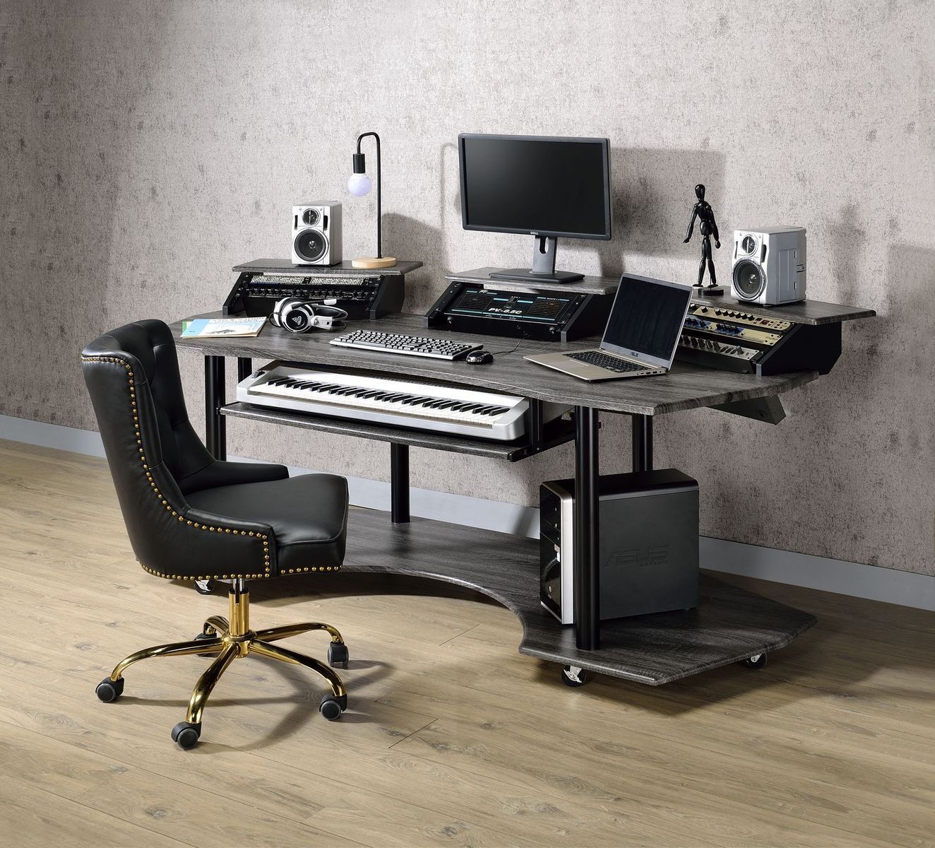 ACME Eleazar Computer Desk (Black Oak)