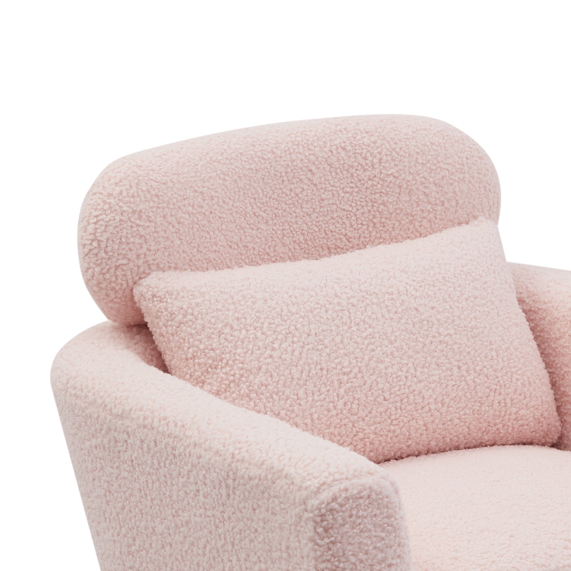 29.5" Modern Boucle Accent Chair Armchair Upholstery (Pink)
