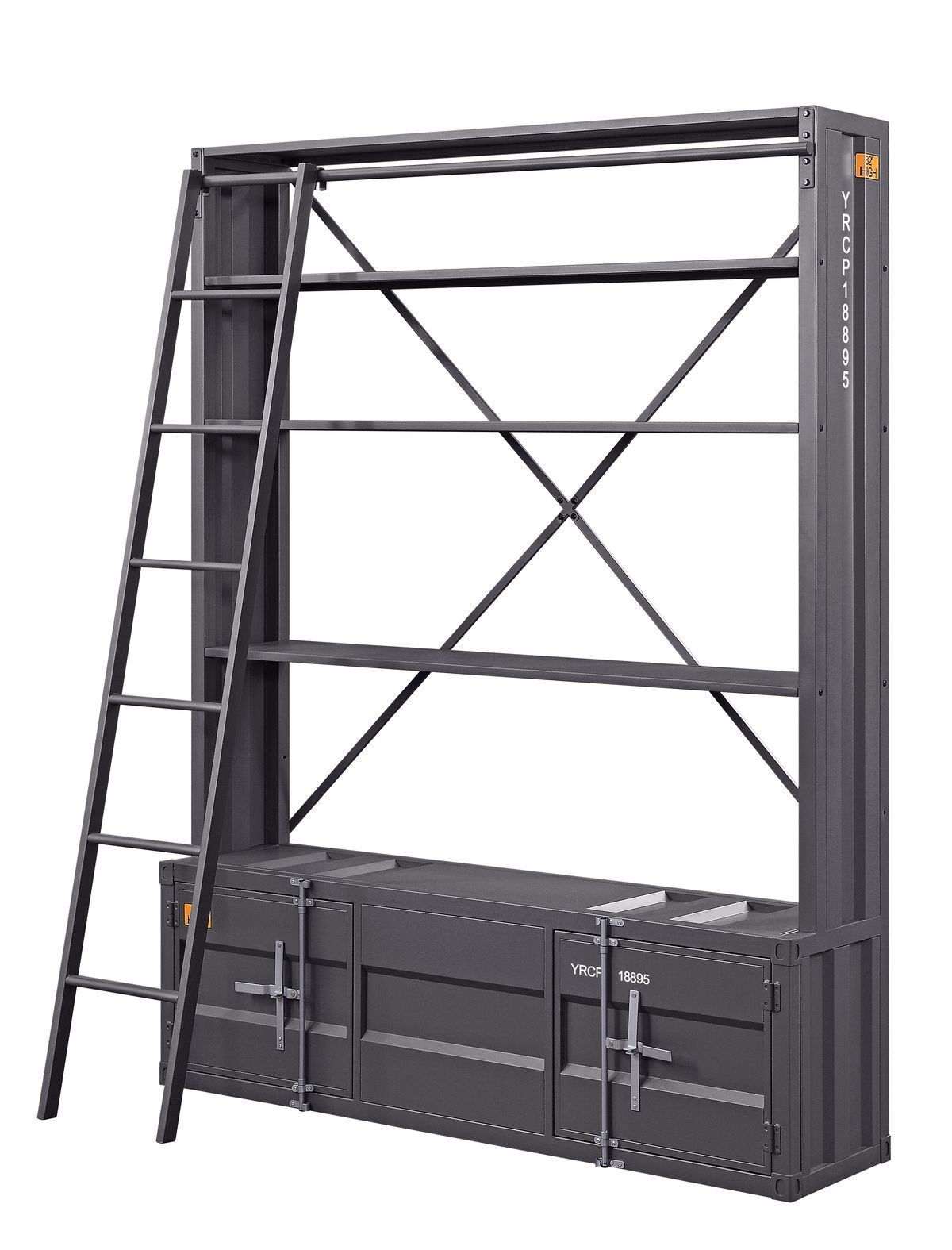 ACME Cargo Bookshelf & Ladder (Gunmetal)