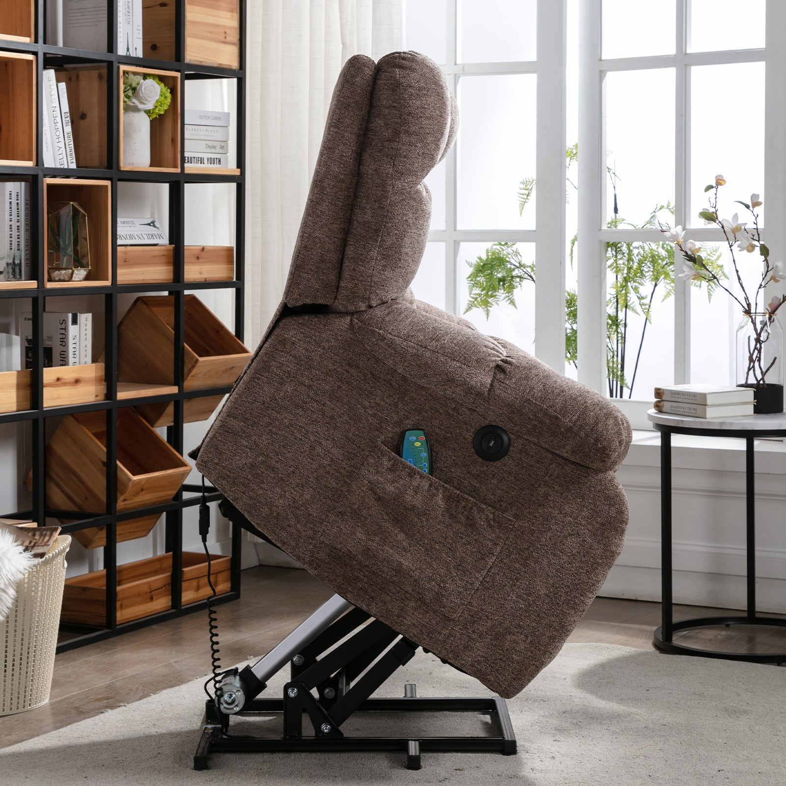 Electric Recliner with Heat and Massage (Taupe)