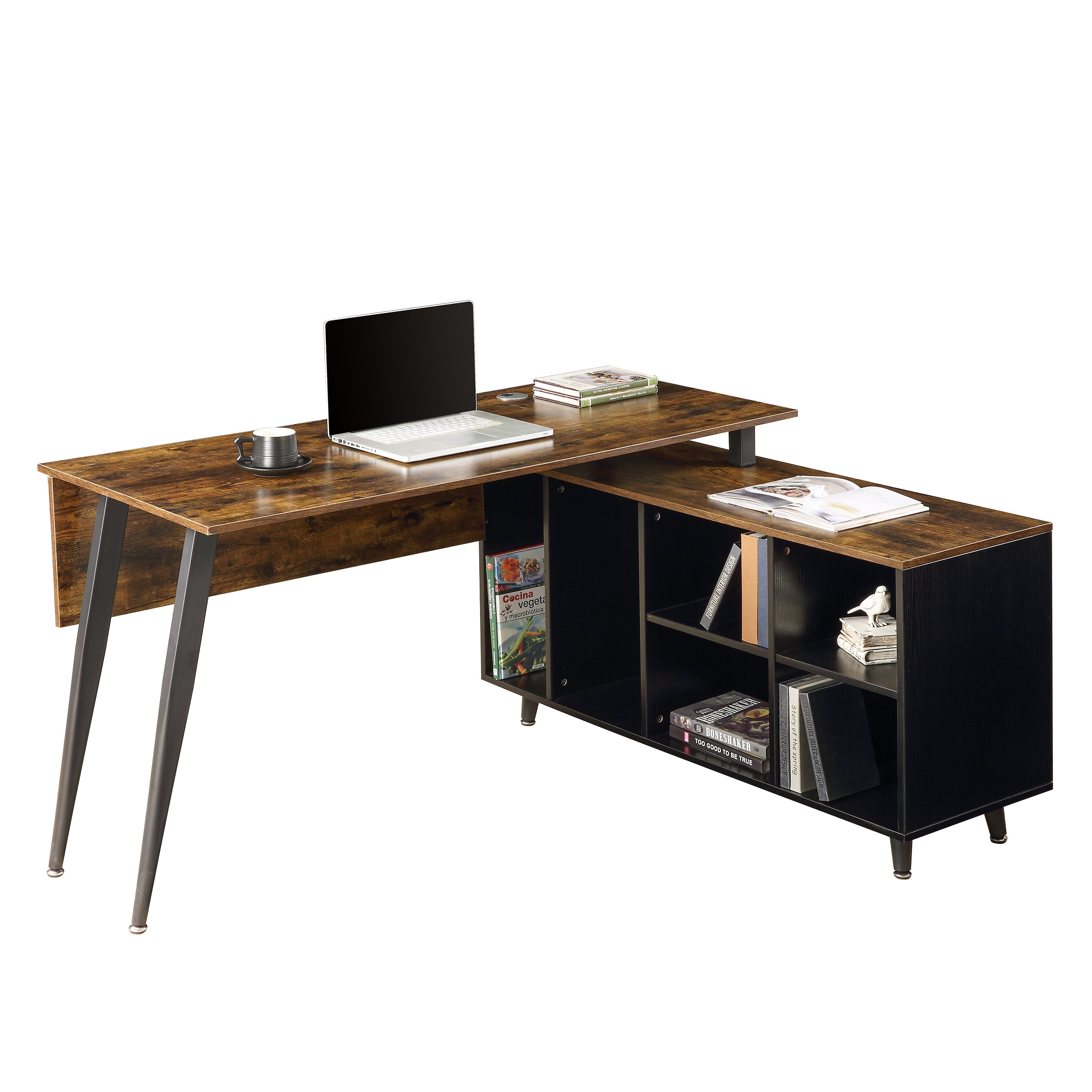 L Shape Computer Desk (Brown)