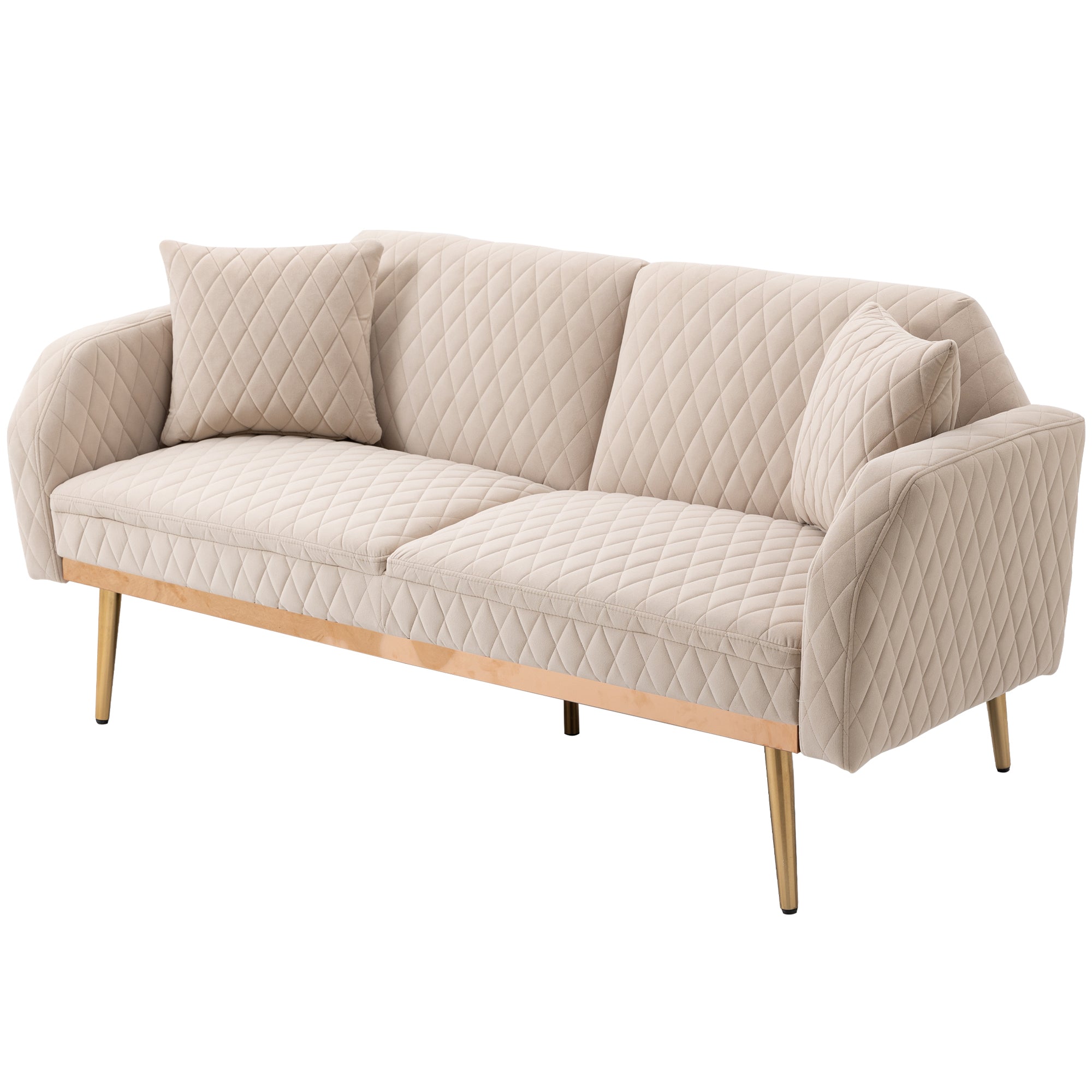 COOLMORE Velvet Sofa (Beige)