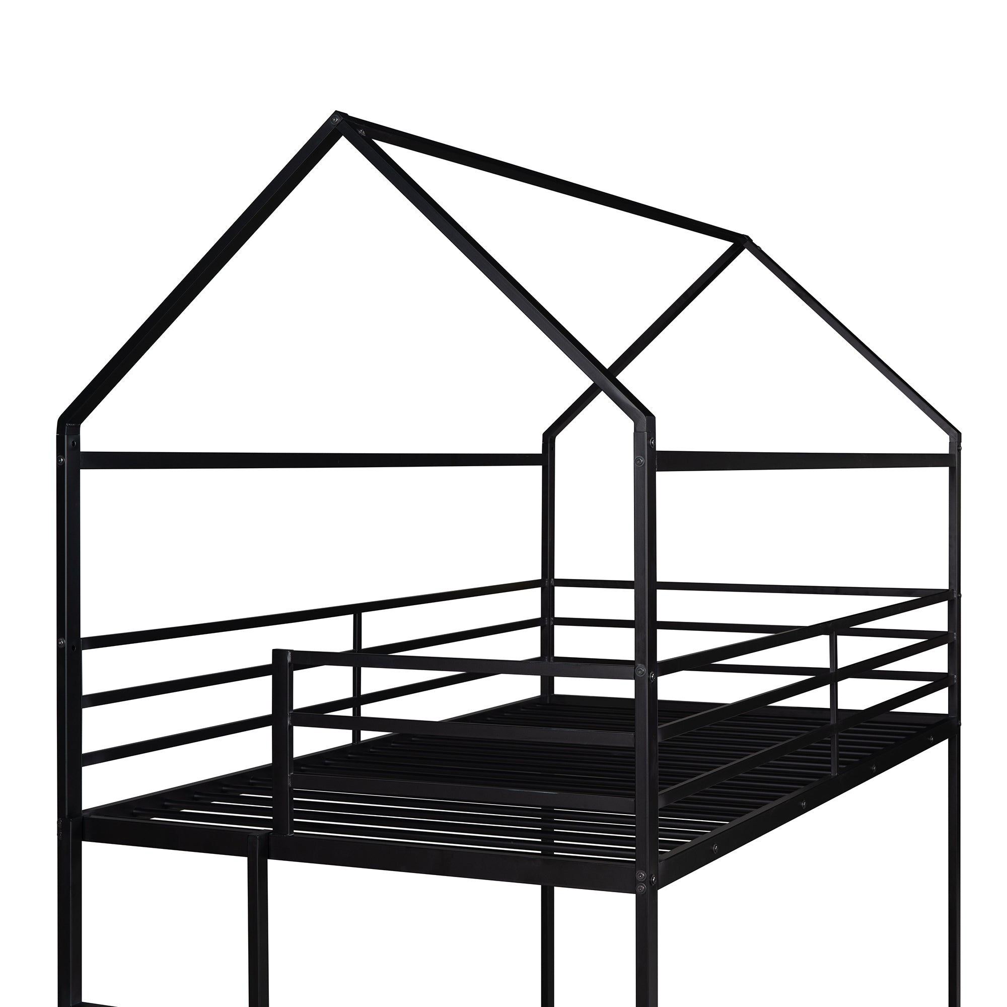 Bunk Beds for Kids Twin over Twin (Black)