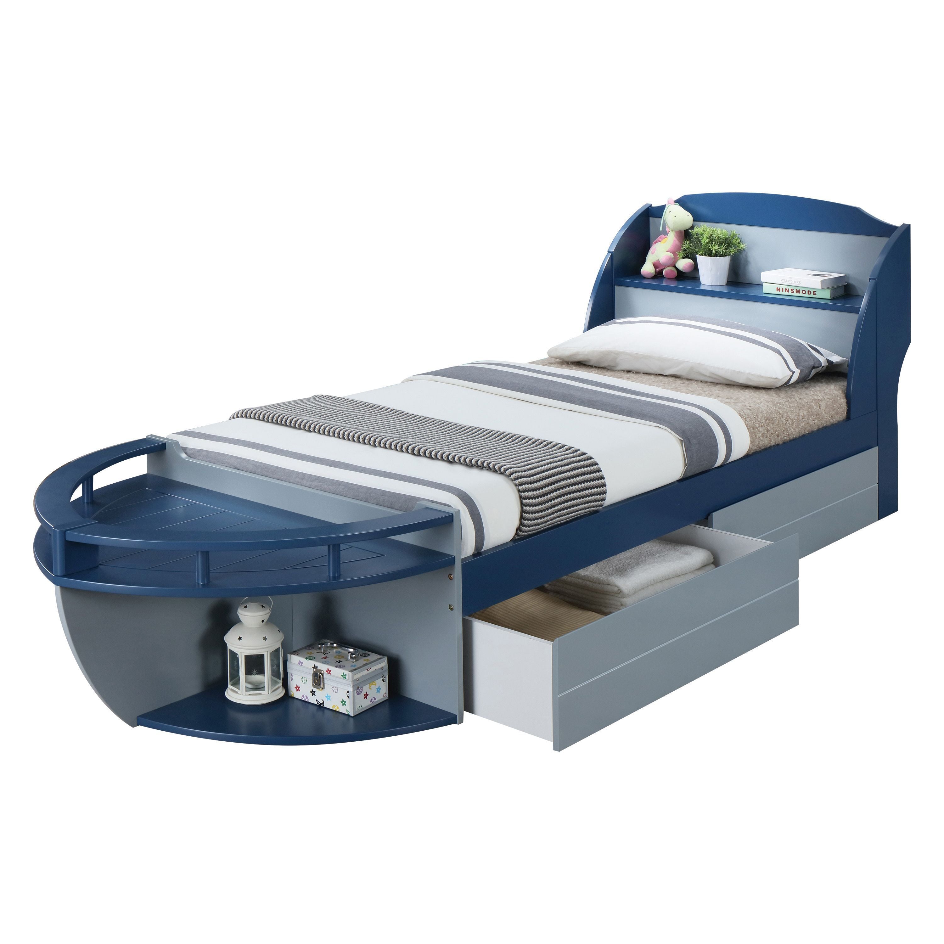 ACME Neptune II Twin Bed (Navy)