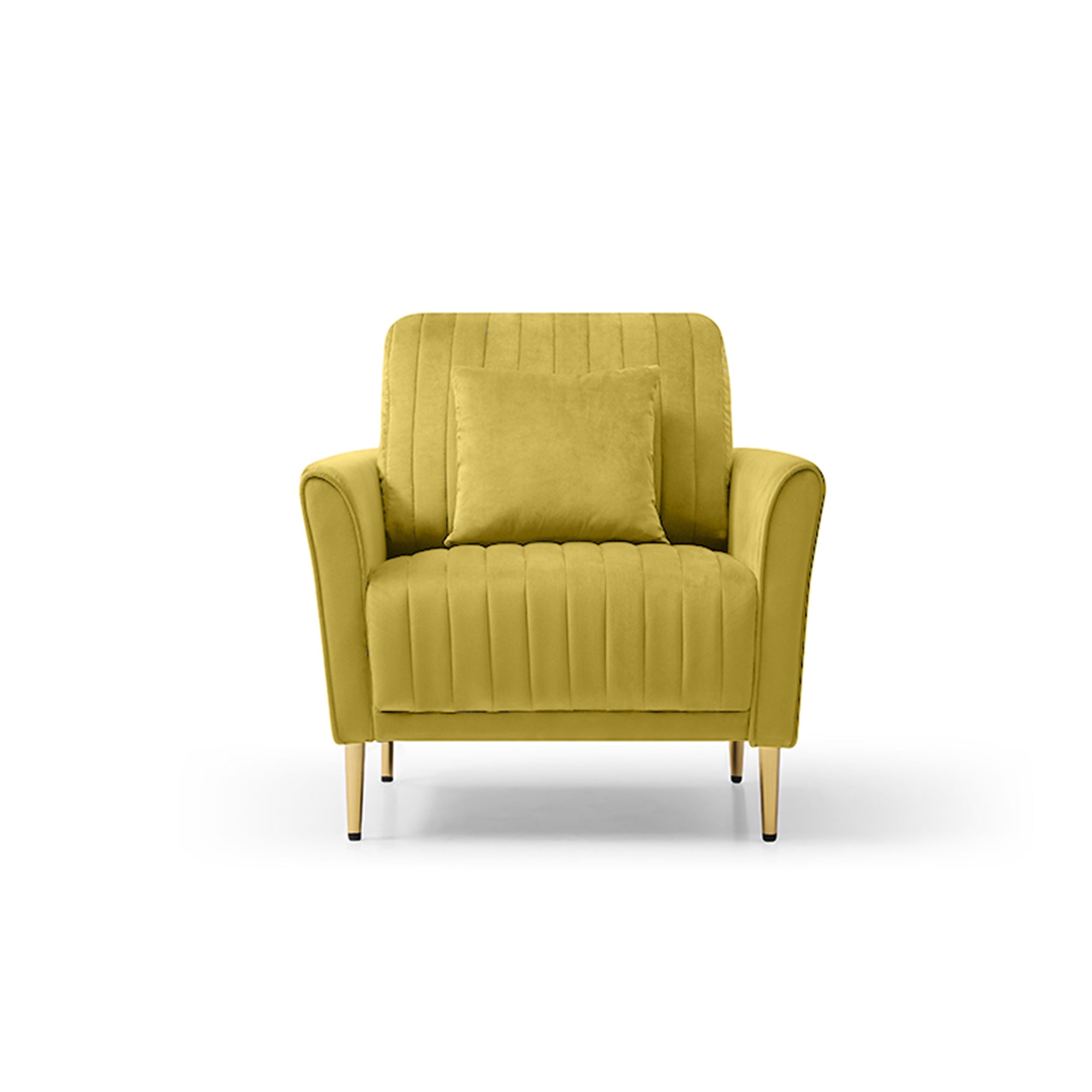 Ginger Velvet Single Leisure Sofa Chair