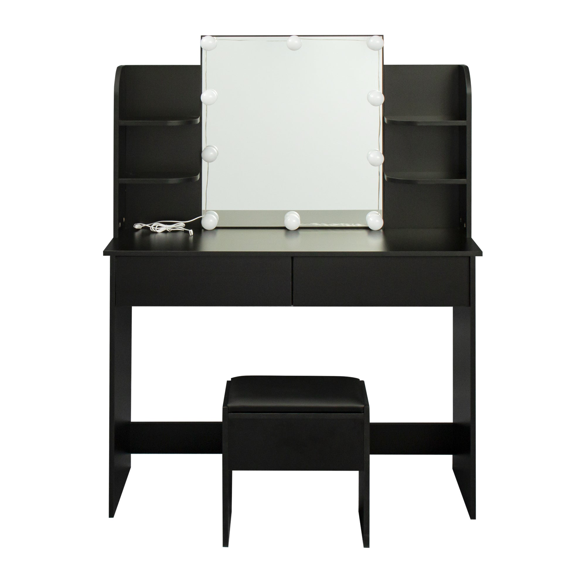 Rectangular Makeup Table with Mirror