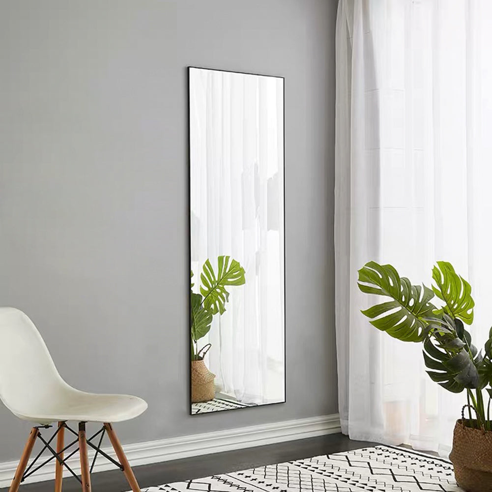 Full Length Mirror Floor Mirror Hanging Standing or Leaning (Black)