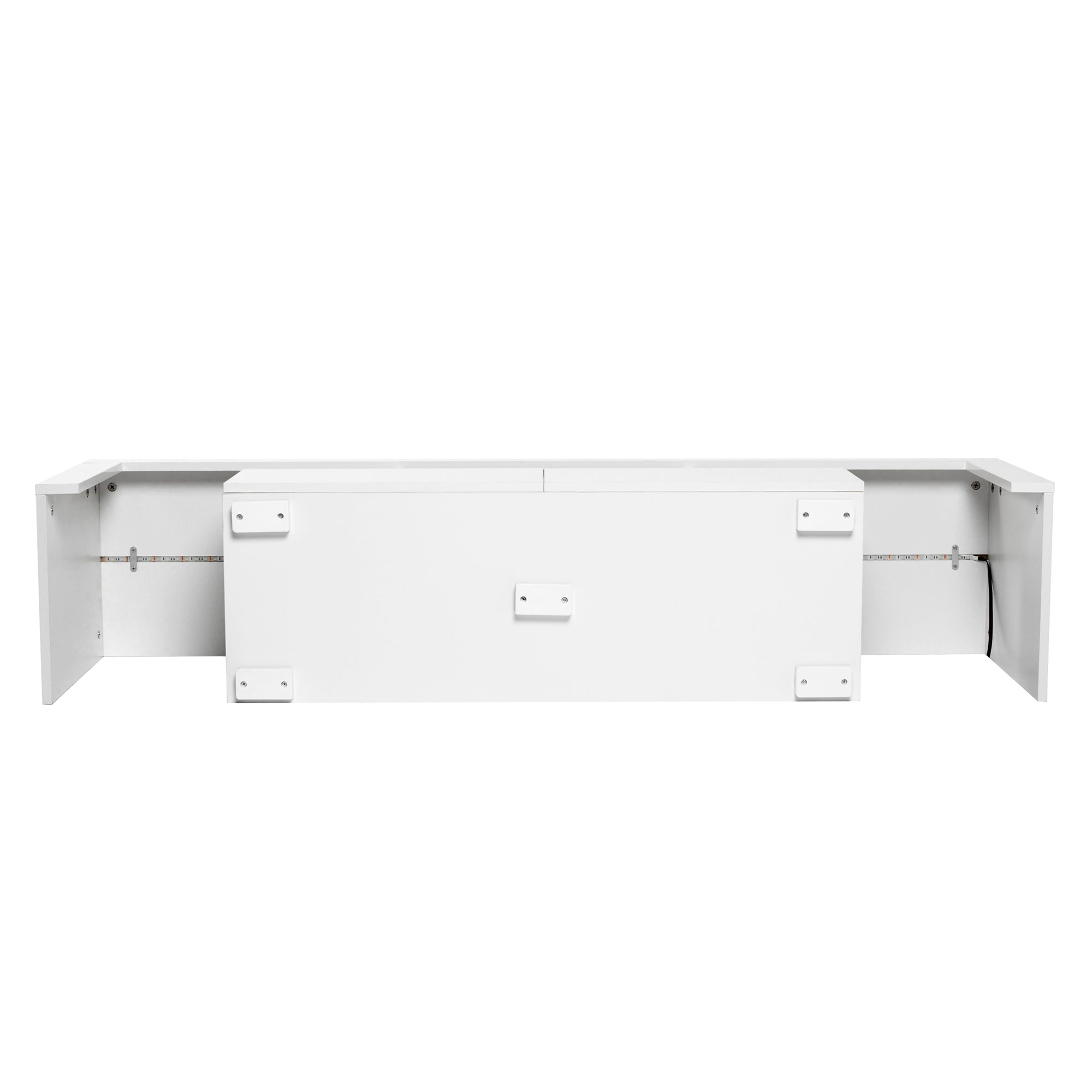 Modern TV Stand with LED Lights (White)