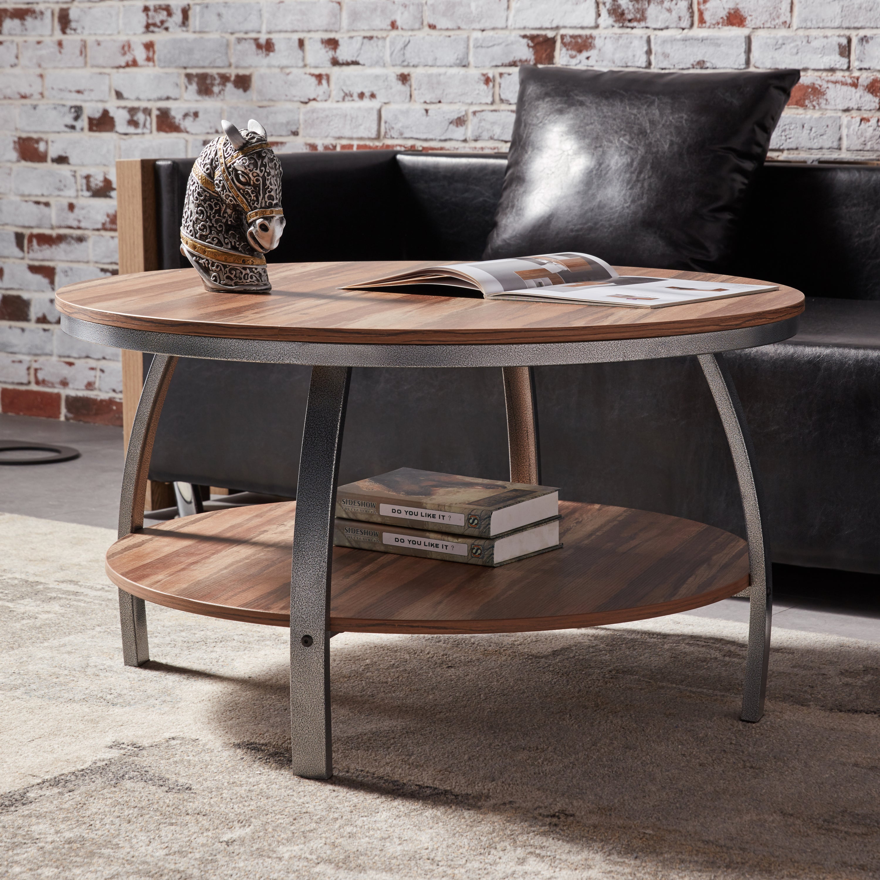 2 Tier Double Sided Round Coffee Table