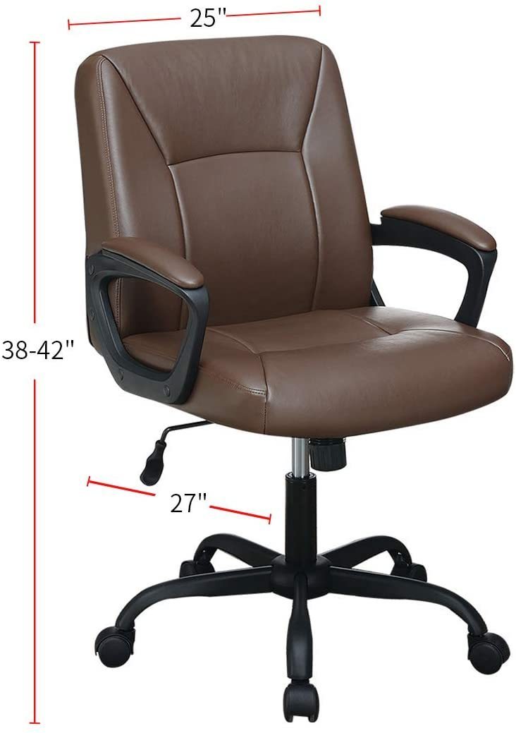 Upholstered Office Chair (Brown)