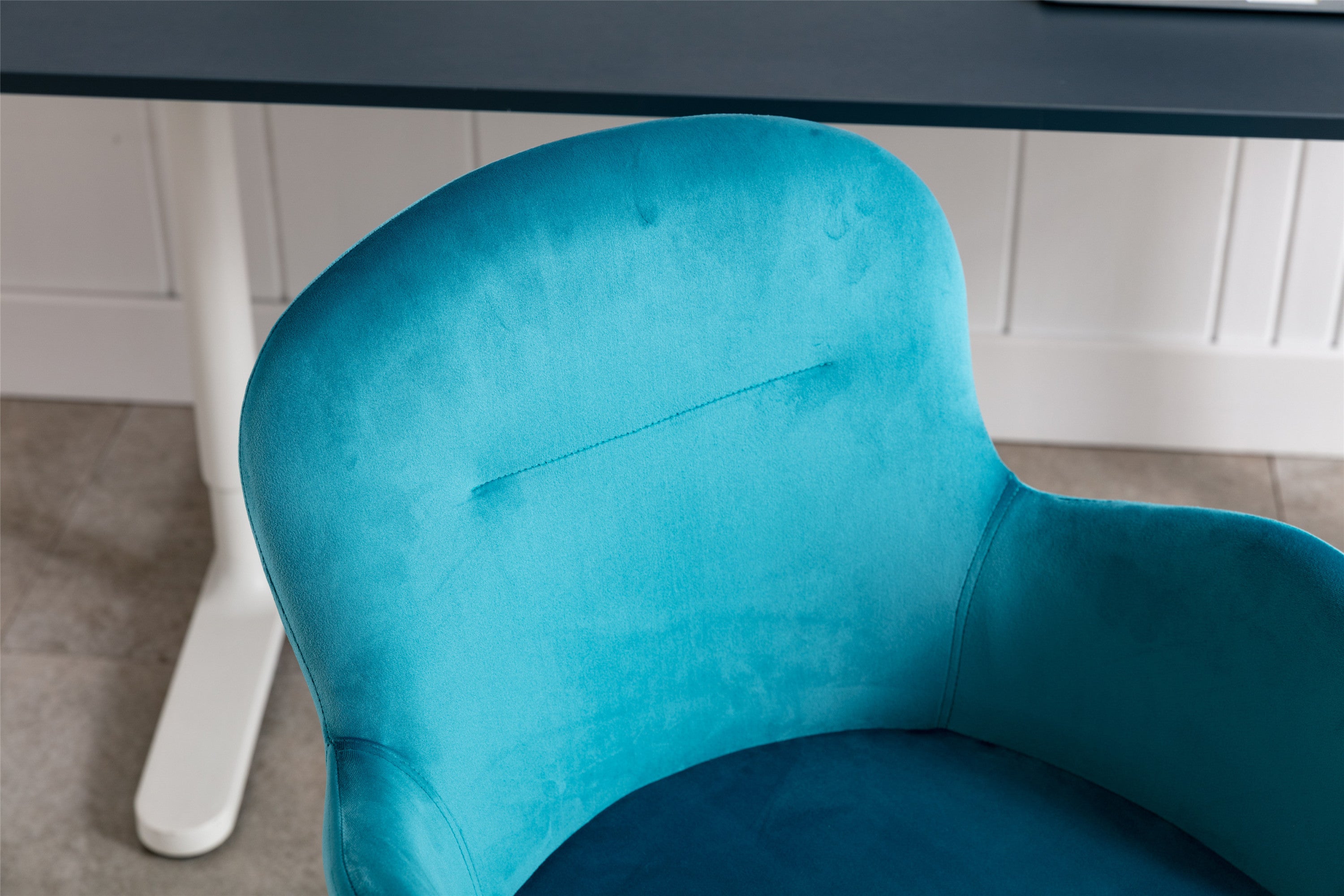 COOLMORE Velvet Living Room Swivel Shell Chair (Teal)