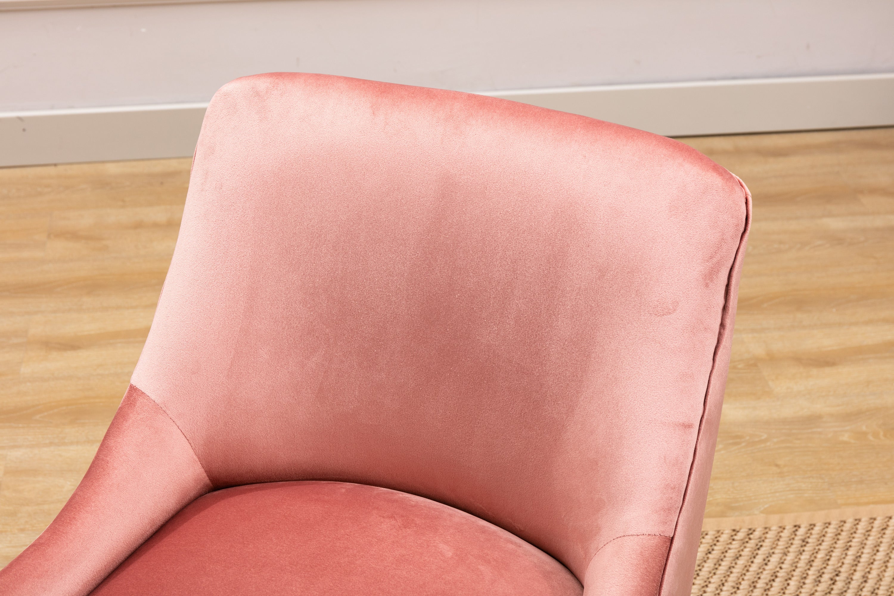 Modern Velvet Wide Accent Chair Side Chair (Pink)
