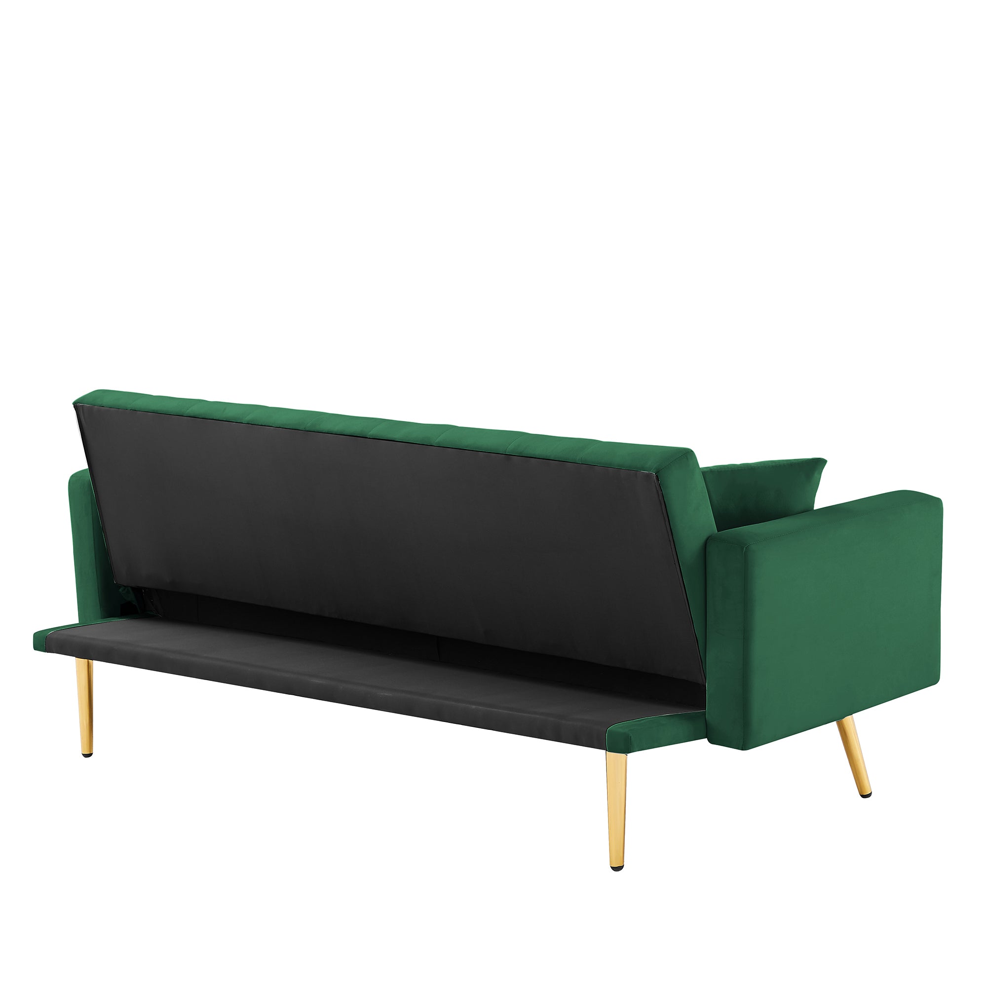 Convertible Folding Futon Sofa Bed (Green)