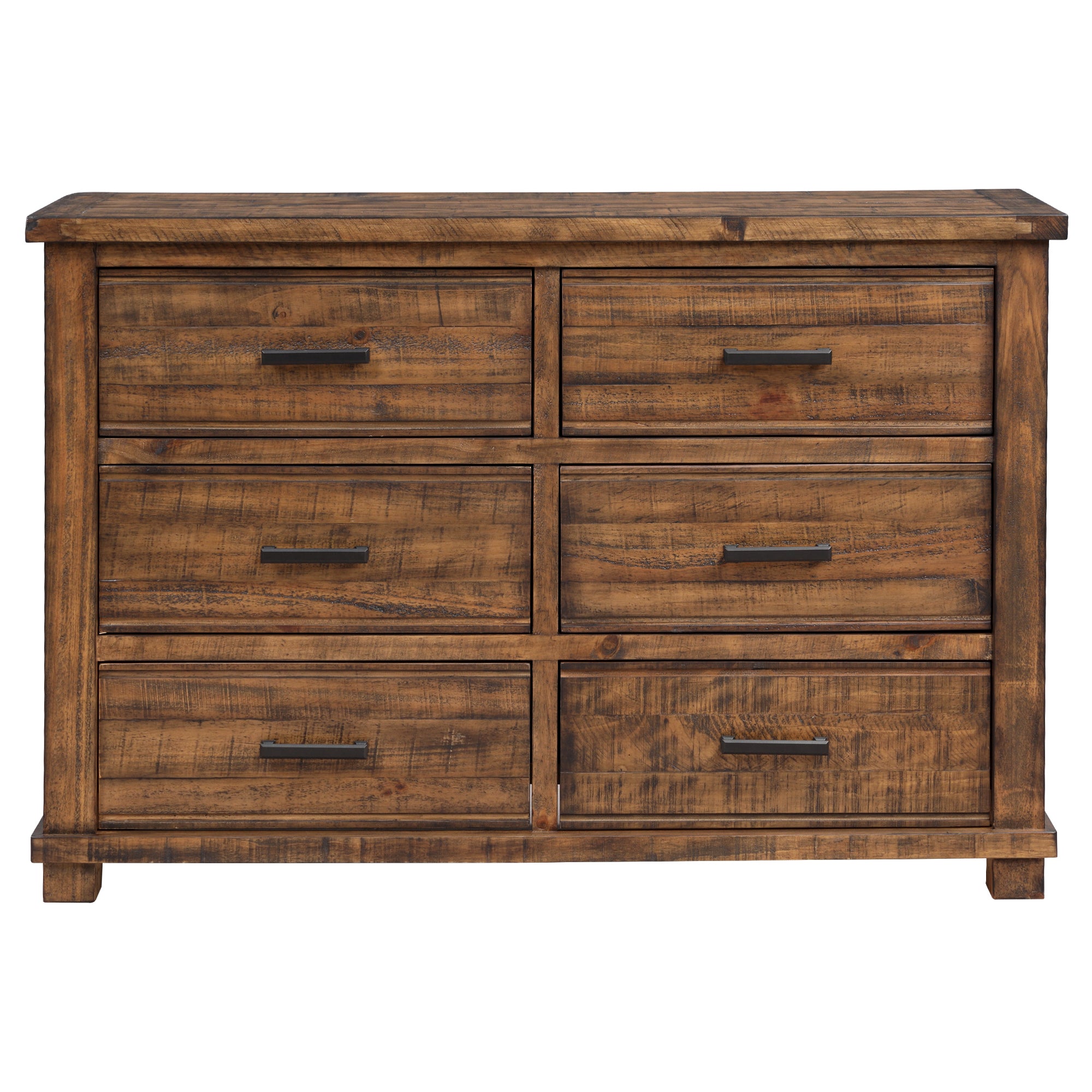Solid Wood Framhouse 6 Drawers Wider Dresser