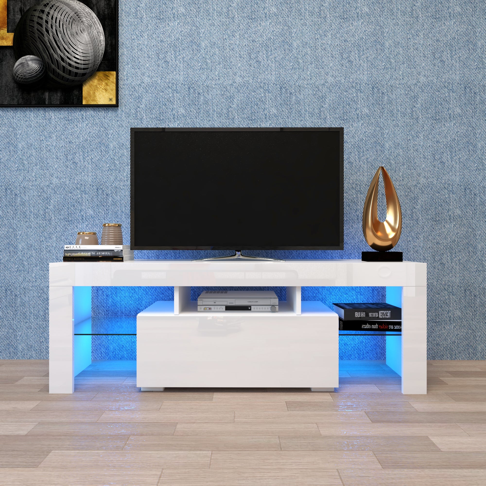 TV Cabinet with LED Lights.
