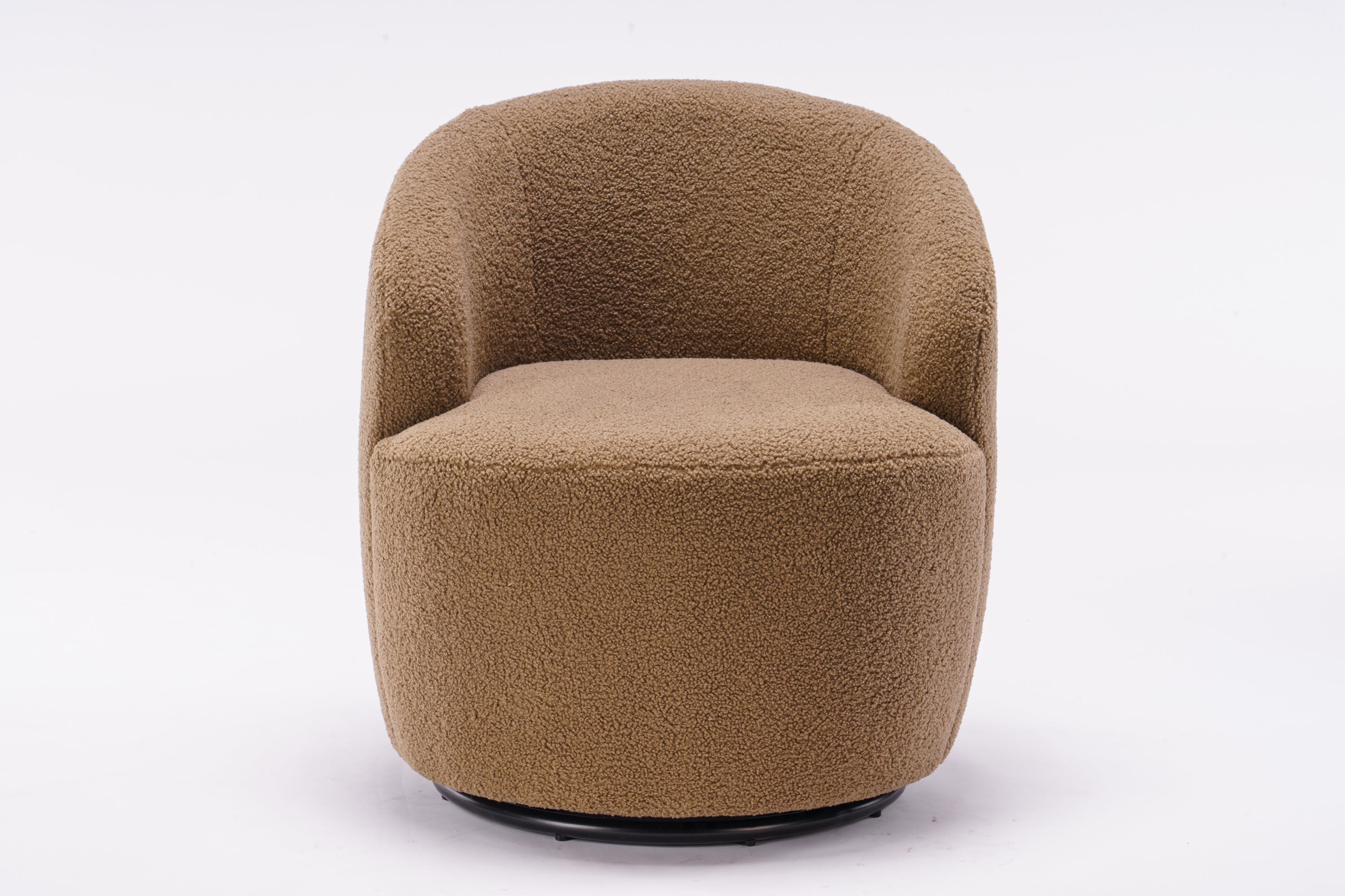 Armchair Fabric Accent Chair Barrel Chair (Chocolate)