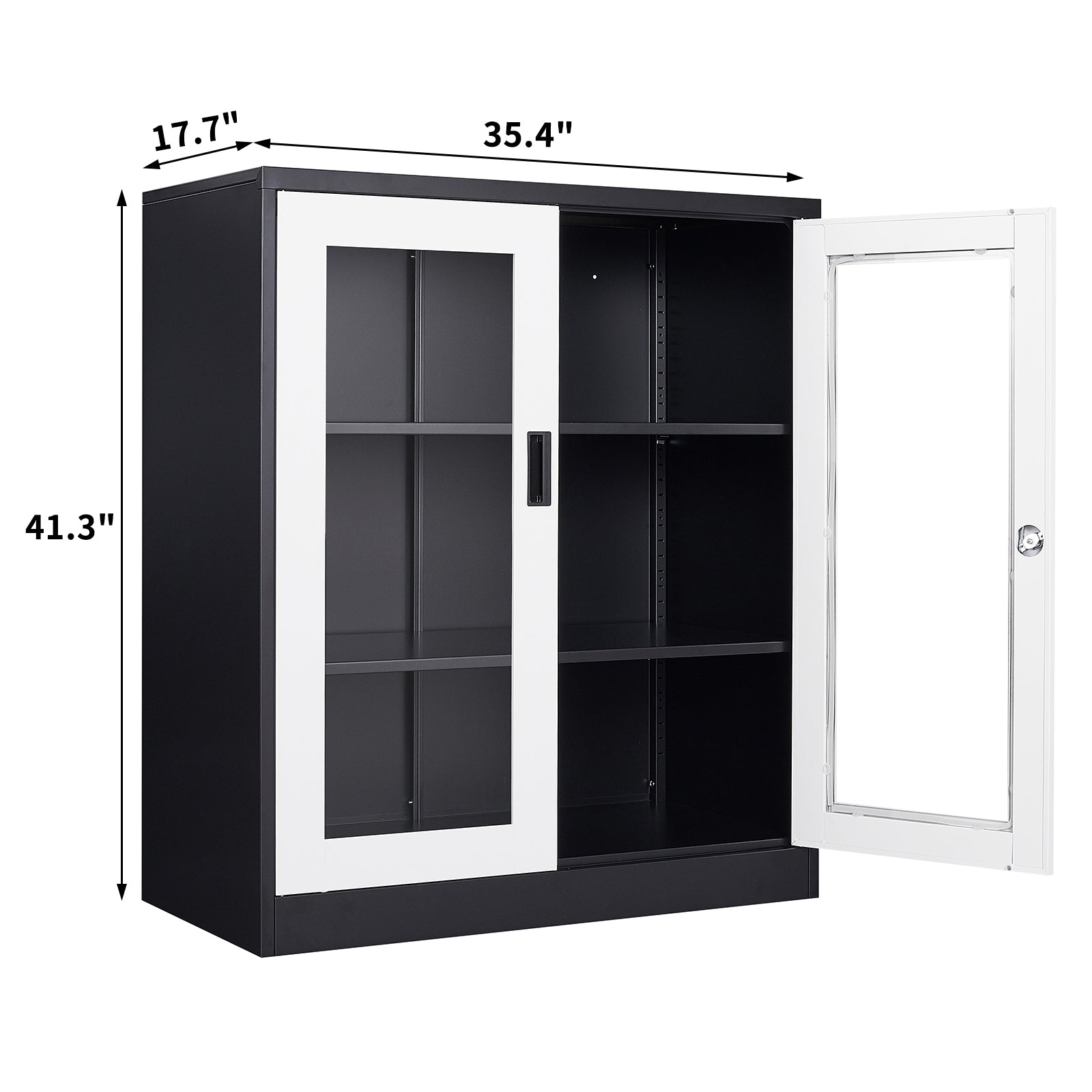 Glass Door Locker (Black)