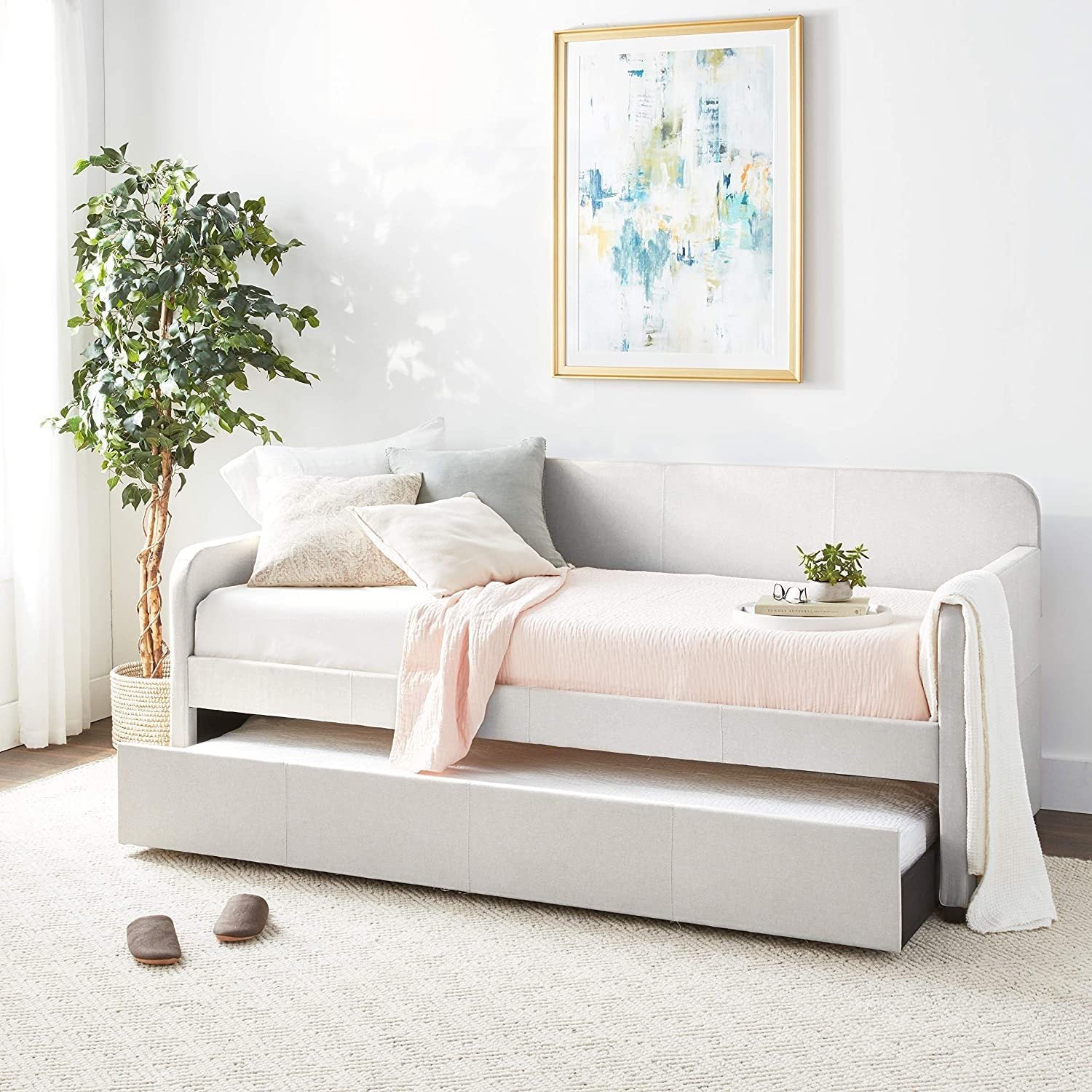 ACME Jagger Twin Size Daybed & Trundle (Beige)
