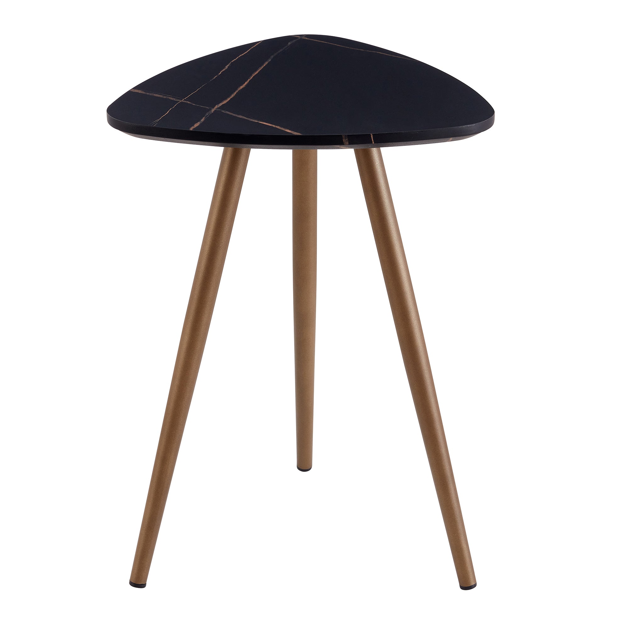Modern Minimalist Faux Marble side Table (Black)