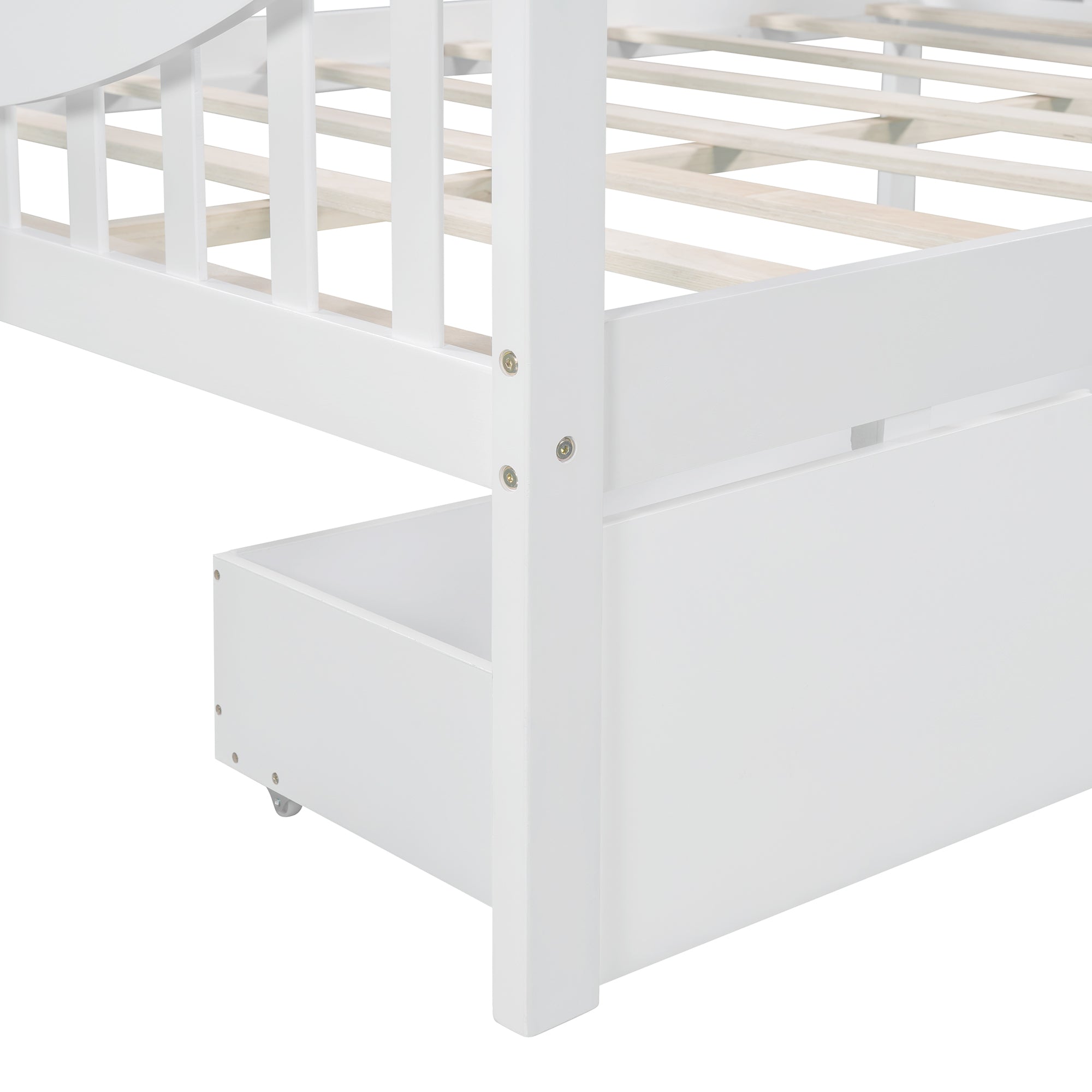 Full size Daybed with Two Drawers (White)