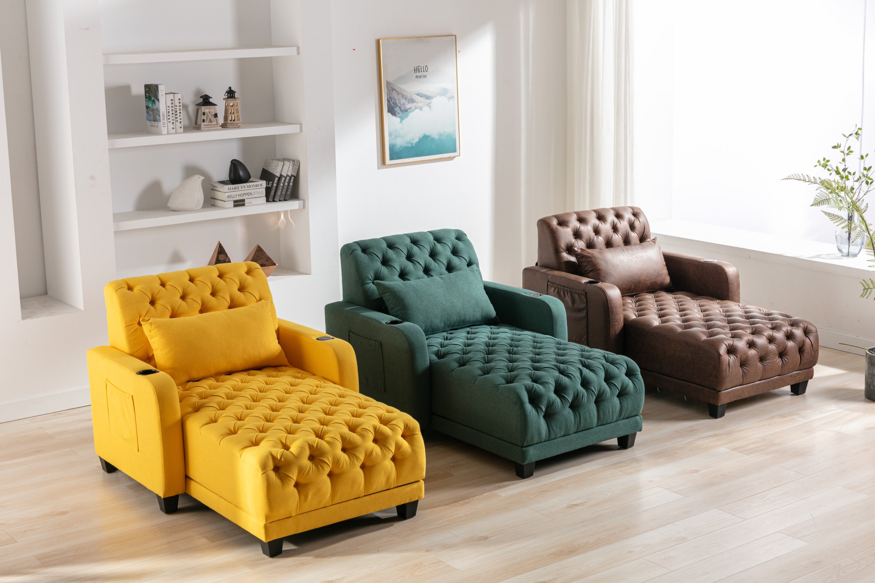 COOLMORE  Living Room Leisure Sofa /Barry sofa (Brown)