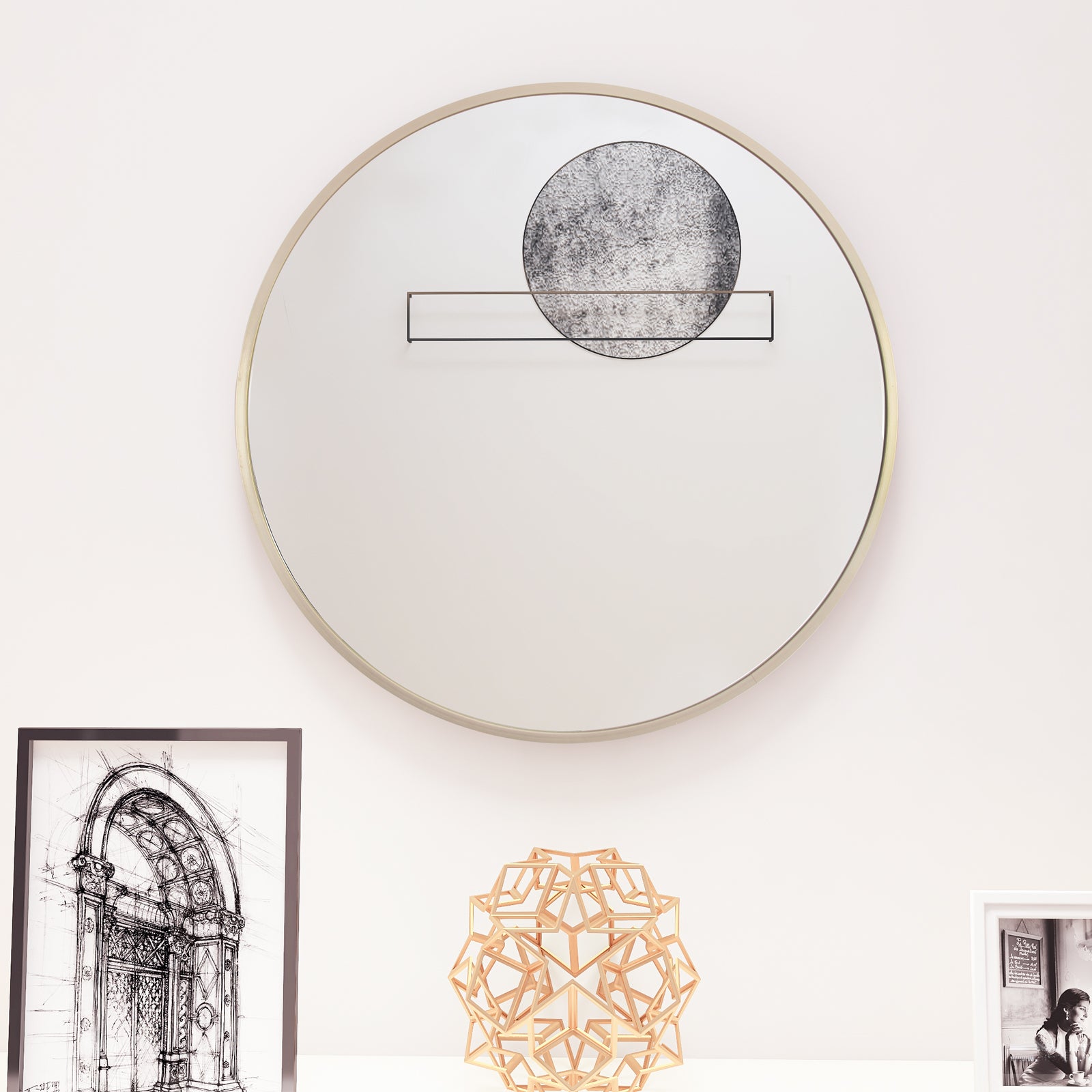 Matte Gold Wall Mirror