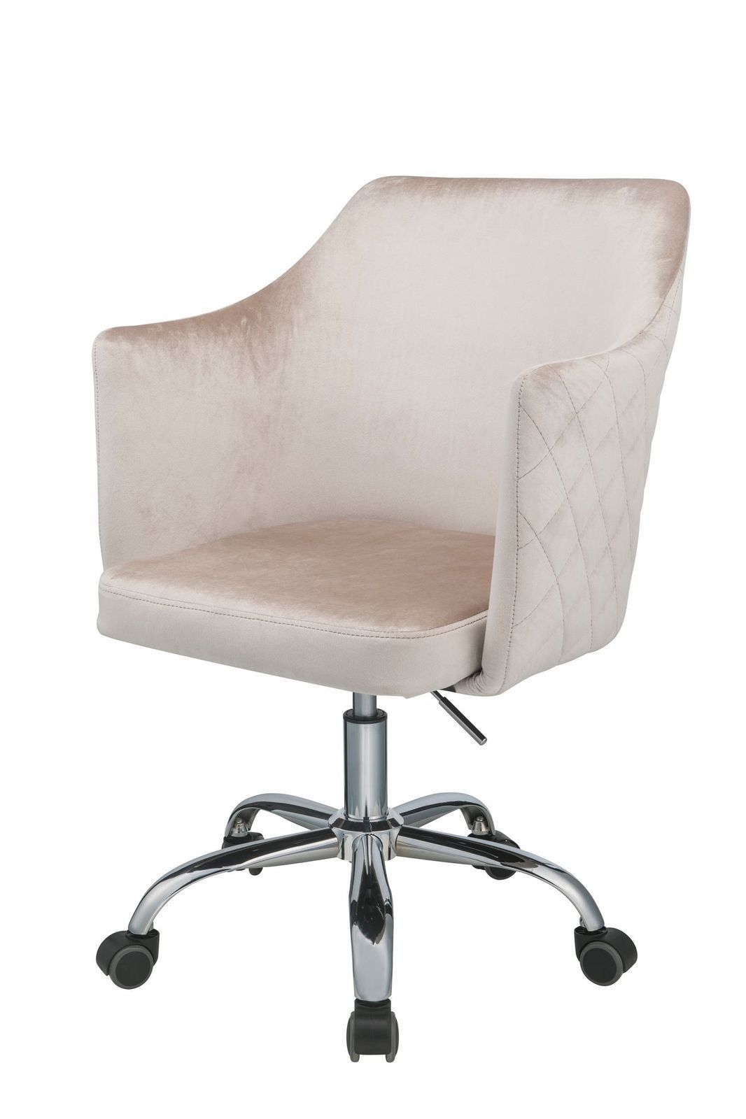 ACME Cosgair Office Chair in Champagne Velvet & Chrome