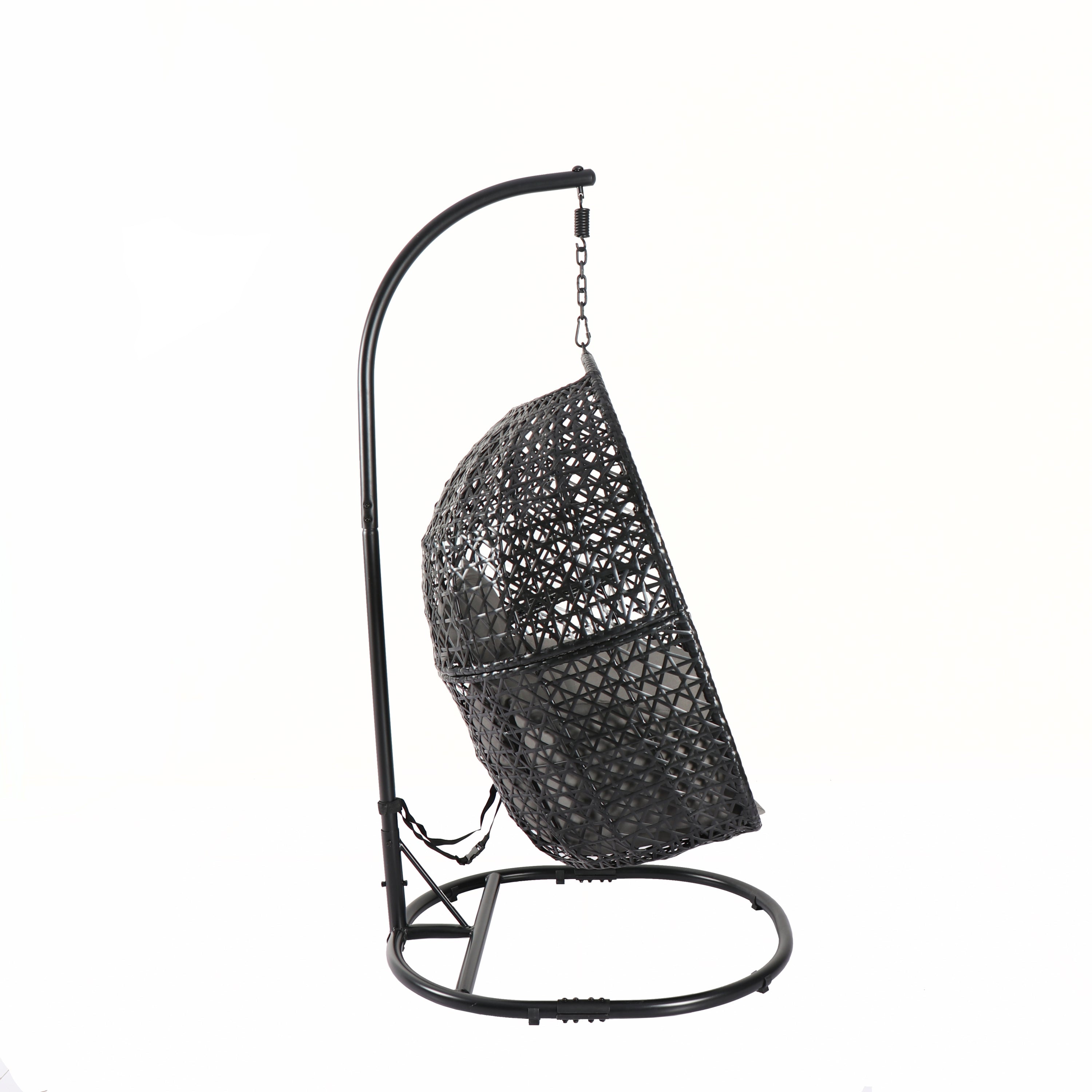 Nest Balcony Hanging Chair, 300 LBS Capacity for Home, 37.4x41.34x76.77 (Gray)