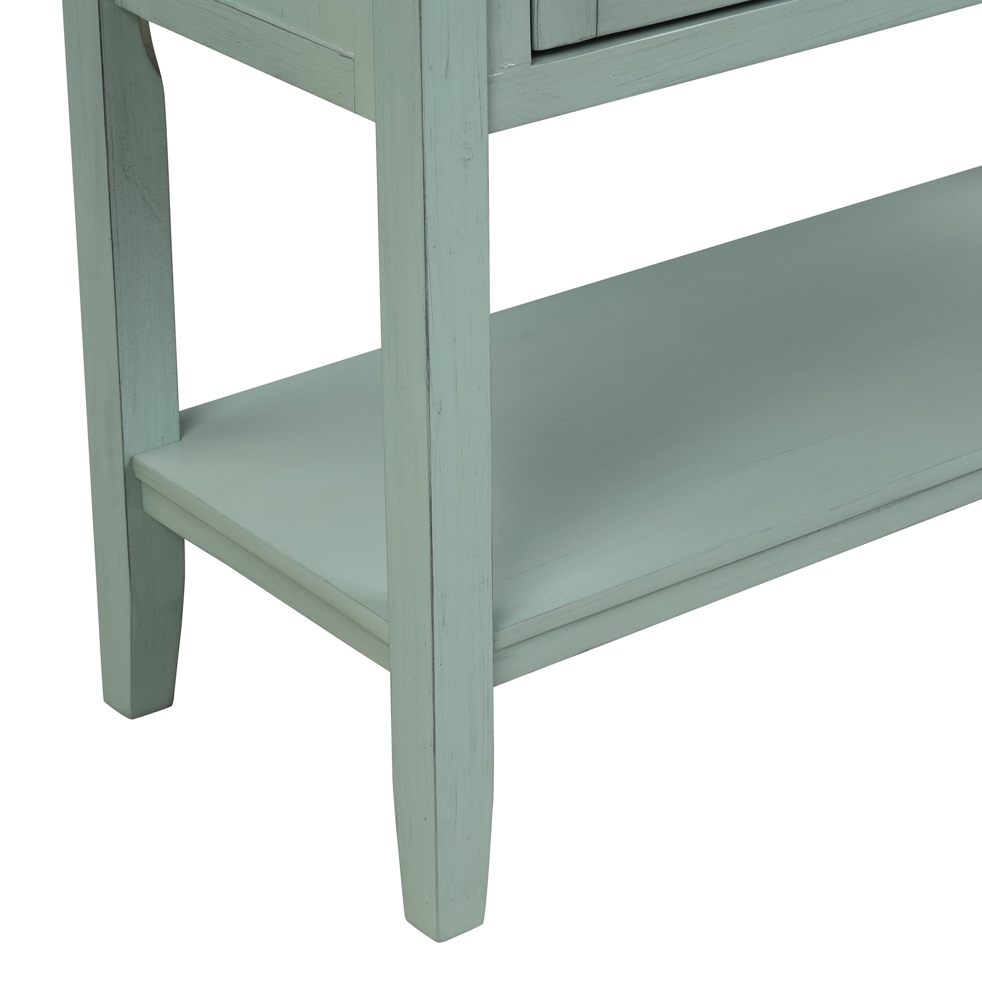36'' Modern Console Table Sofa Table for Living Room with 2 Drawers (Green)