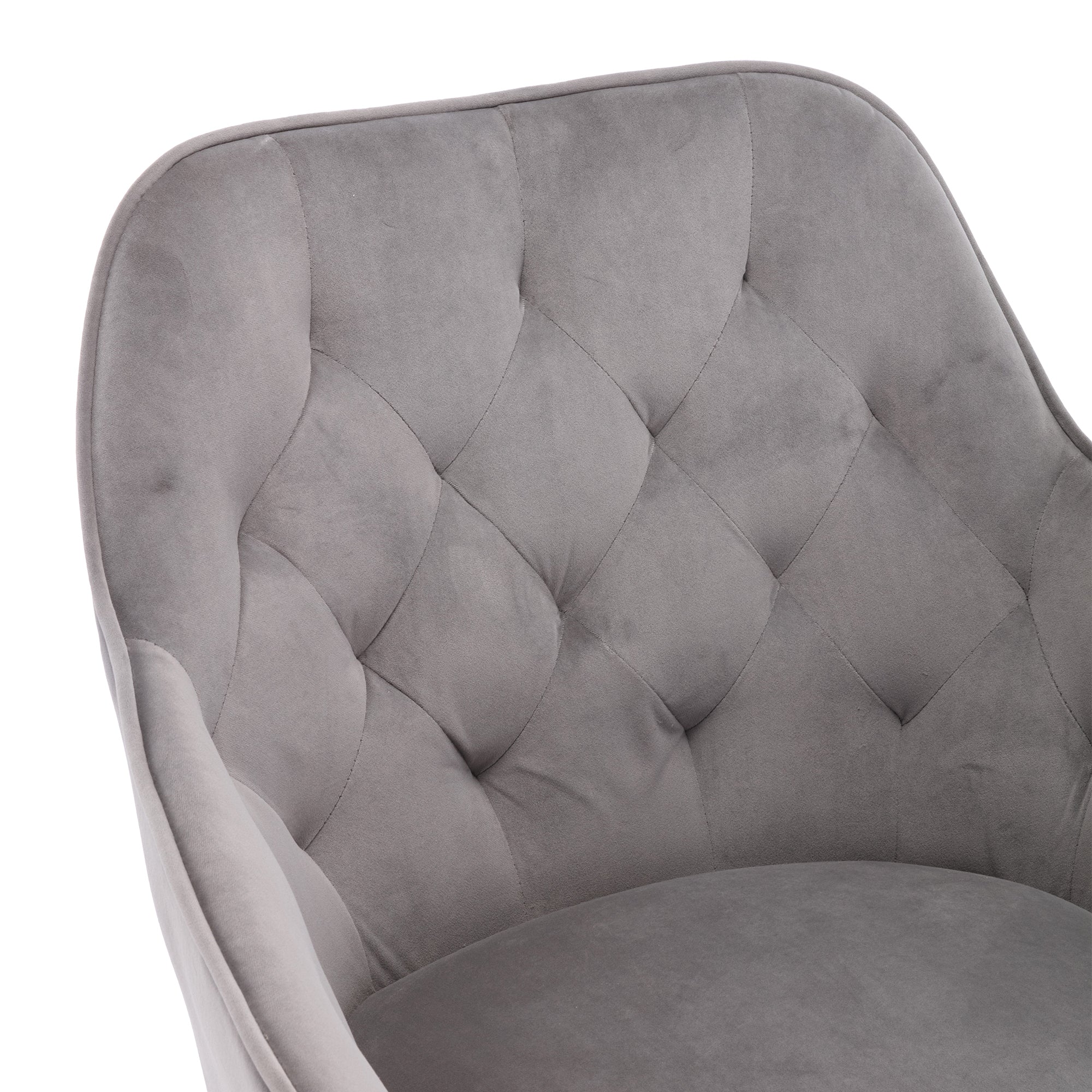 COOLMORE Solid Wood Tufted Upholstered Office Chair
