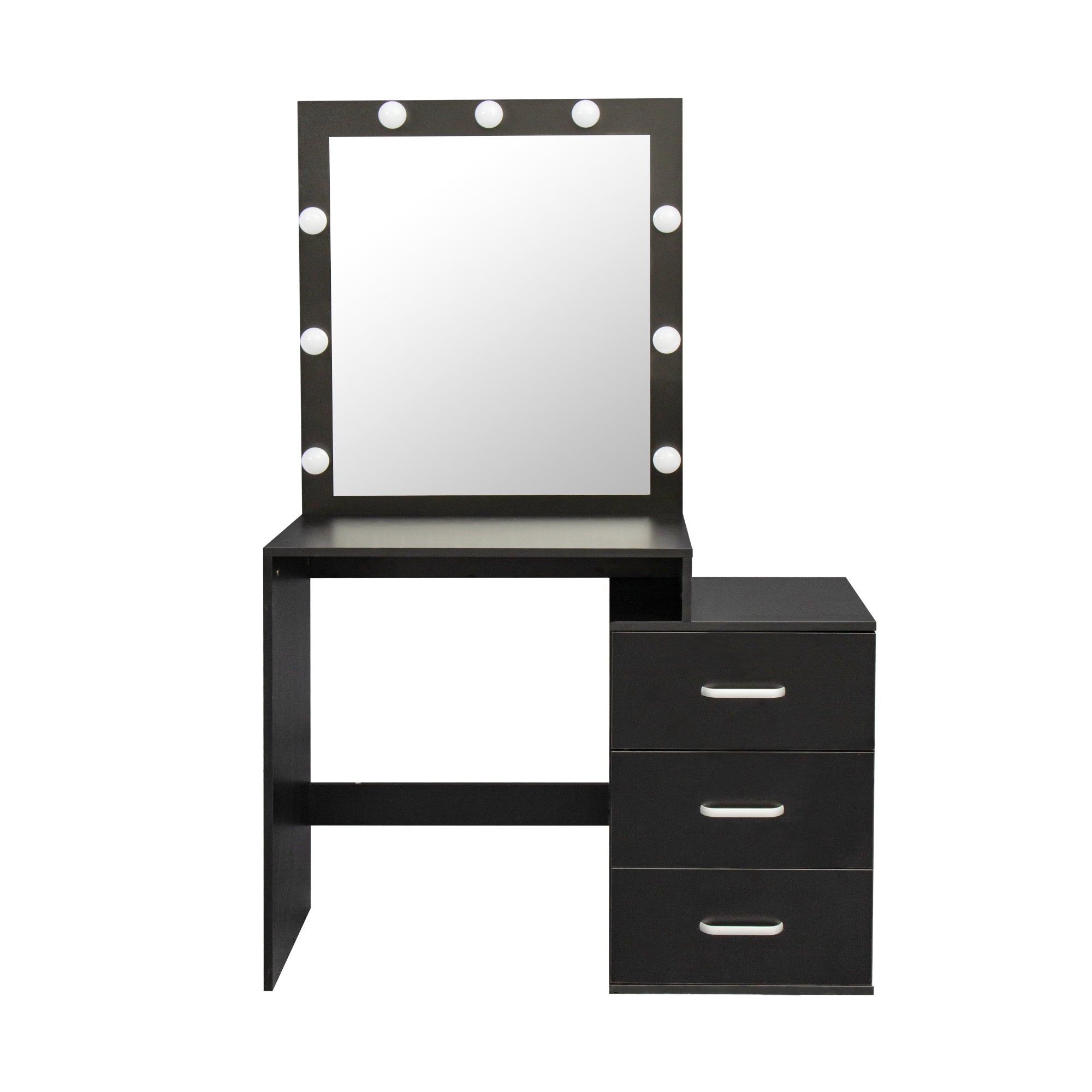Dressing Table Modern Vanity Table Set with Large Light Mirror Adjustable Brightness
