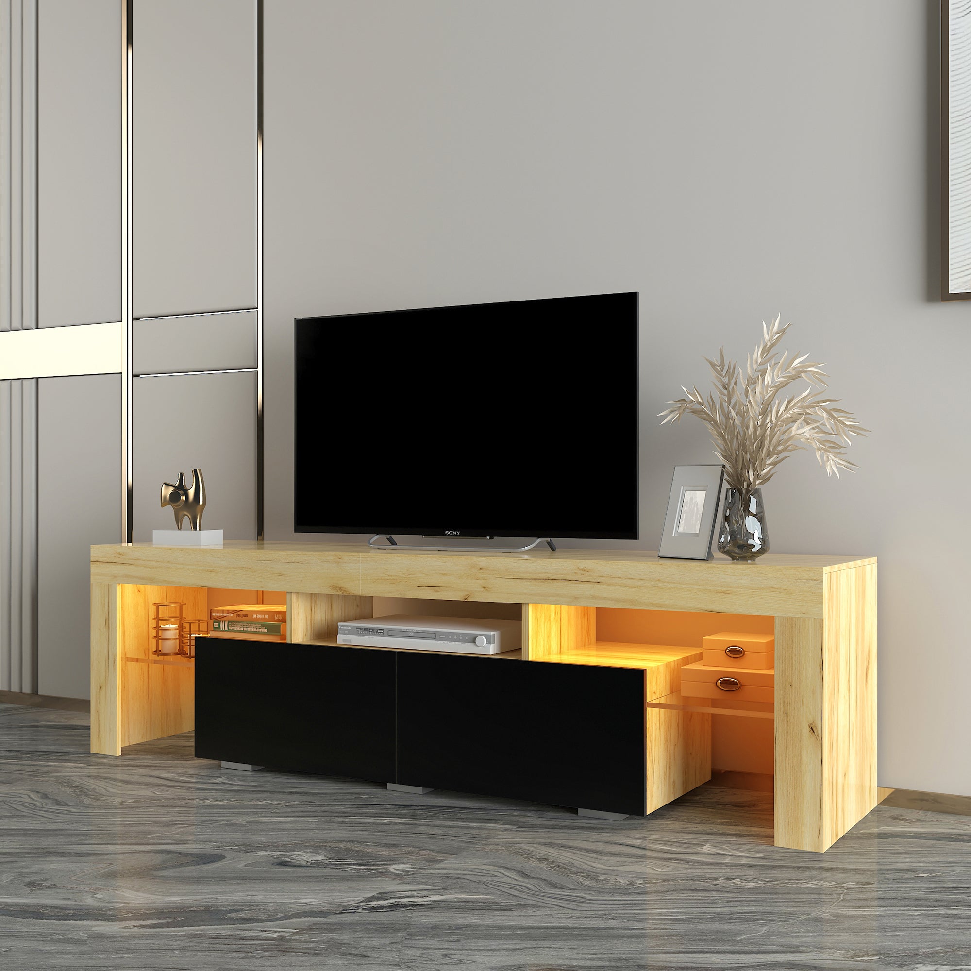 Minimalist Design TV Cabinet (Oak)