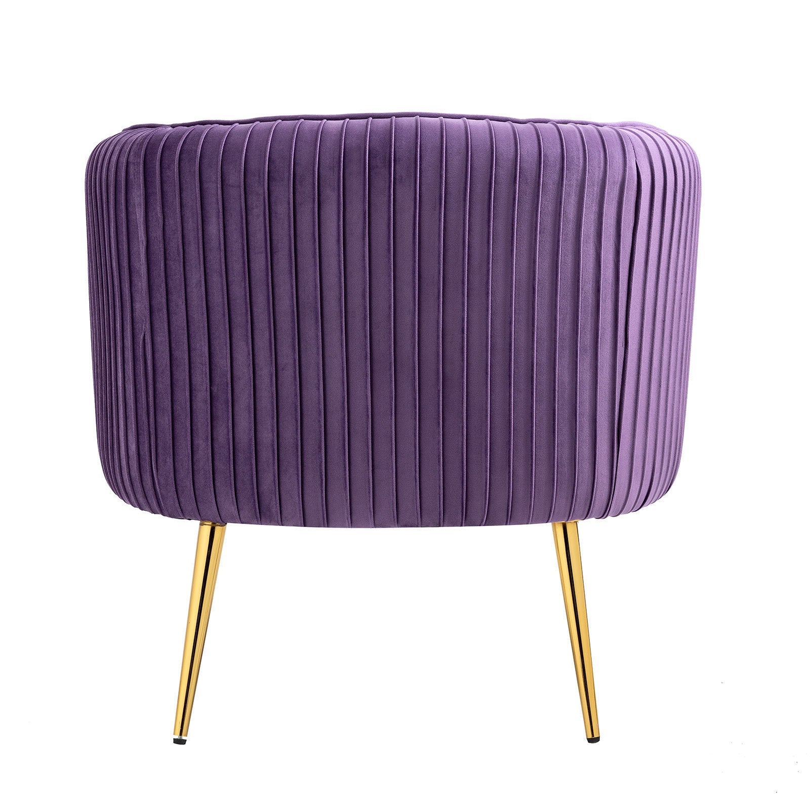 Velvet Accent Upholstered Chair (Purple)