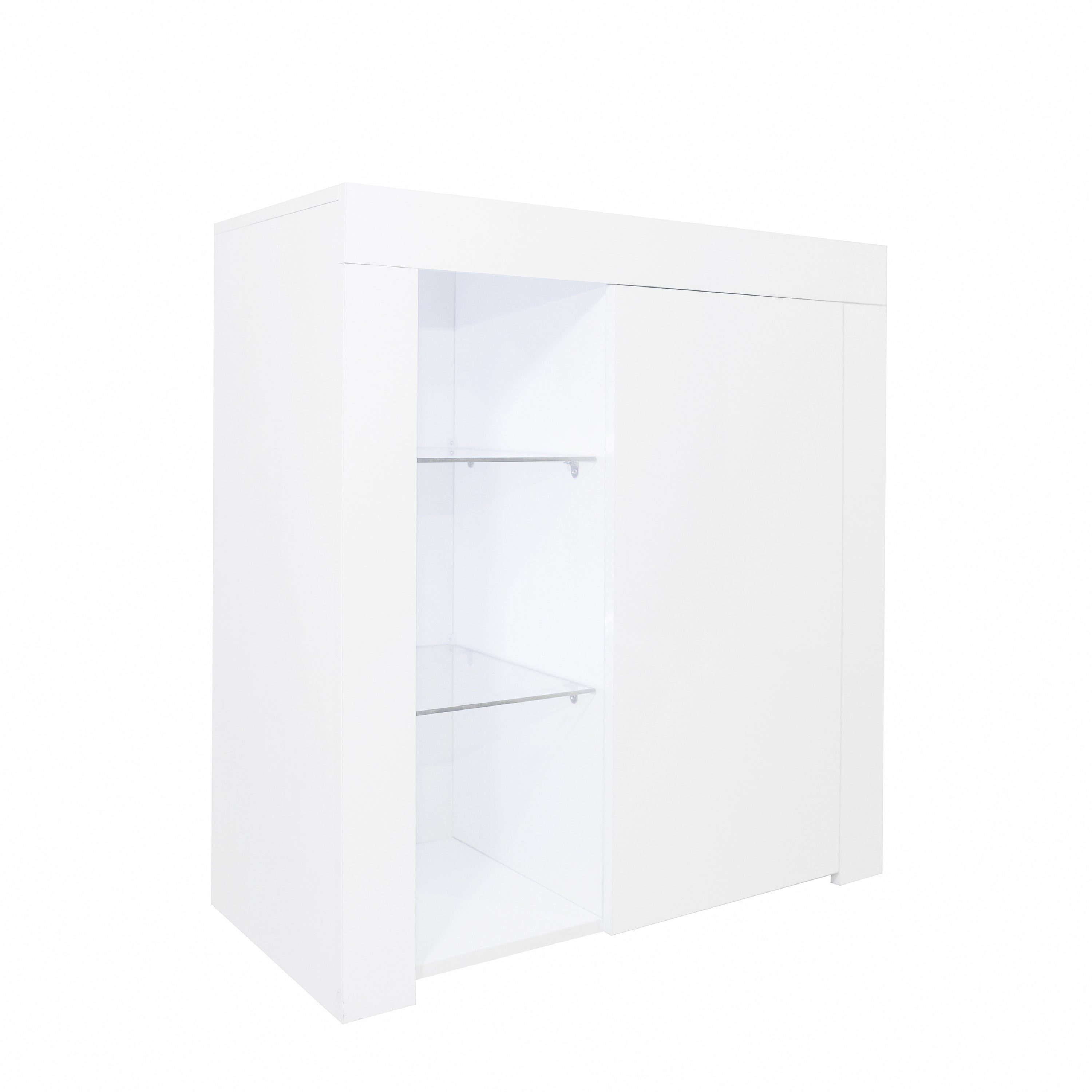 Sideboard with Blue LED Light (White)