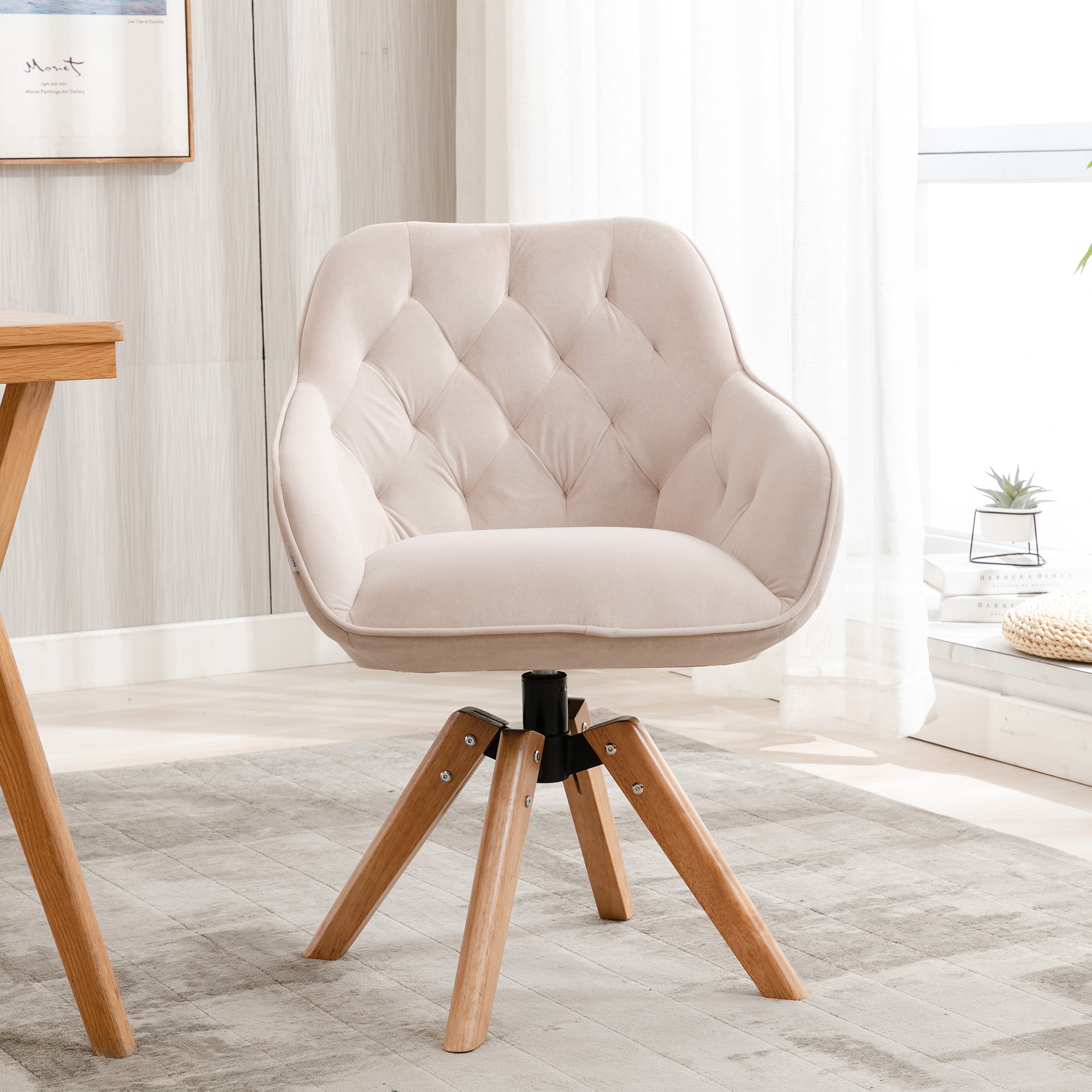 COOLMORE Solid Wood Home Office Chair