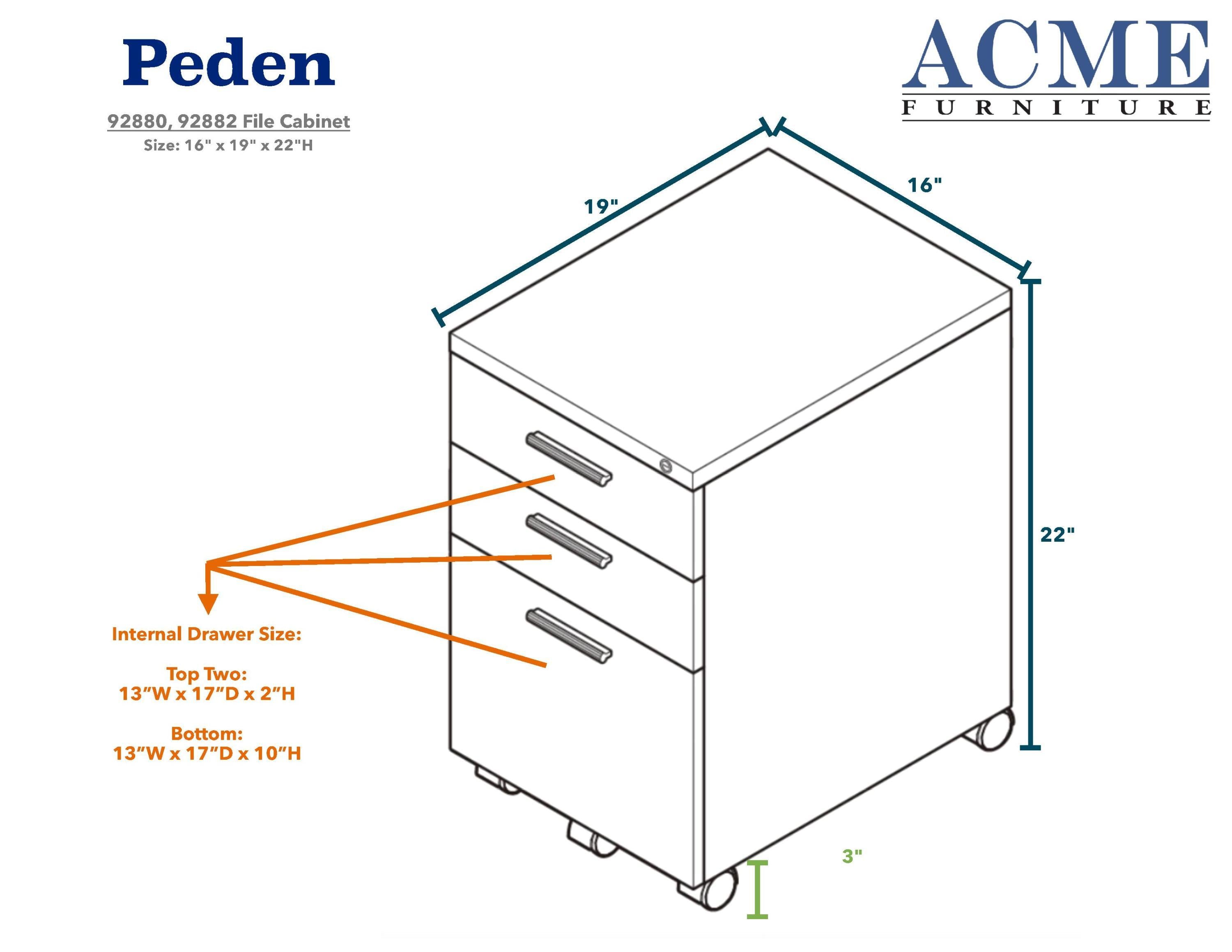 ACME Peden File Cabinet (Black)