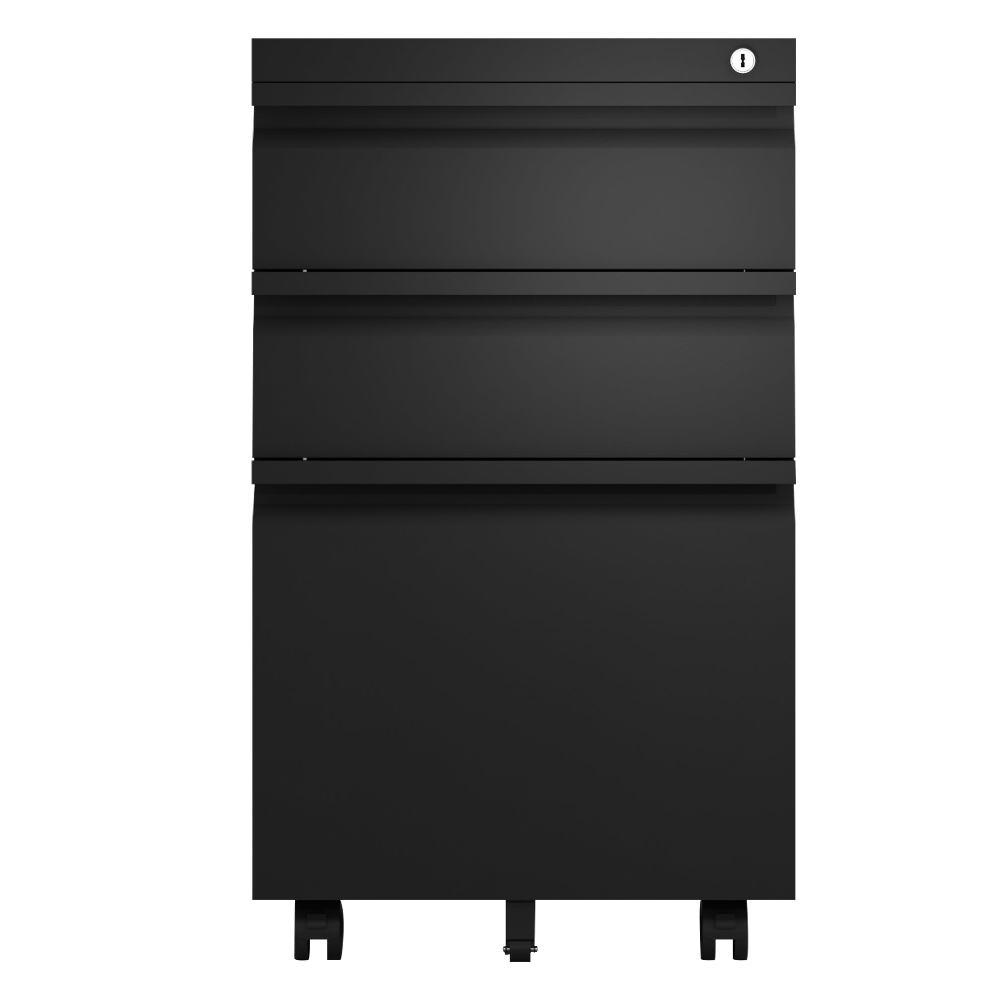 Metal File Cabinet With Lockable (Black)