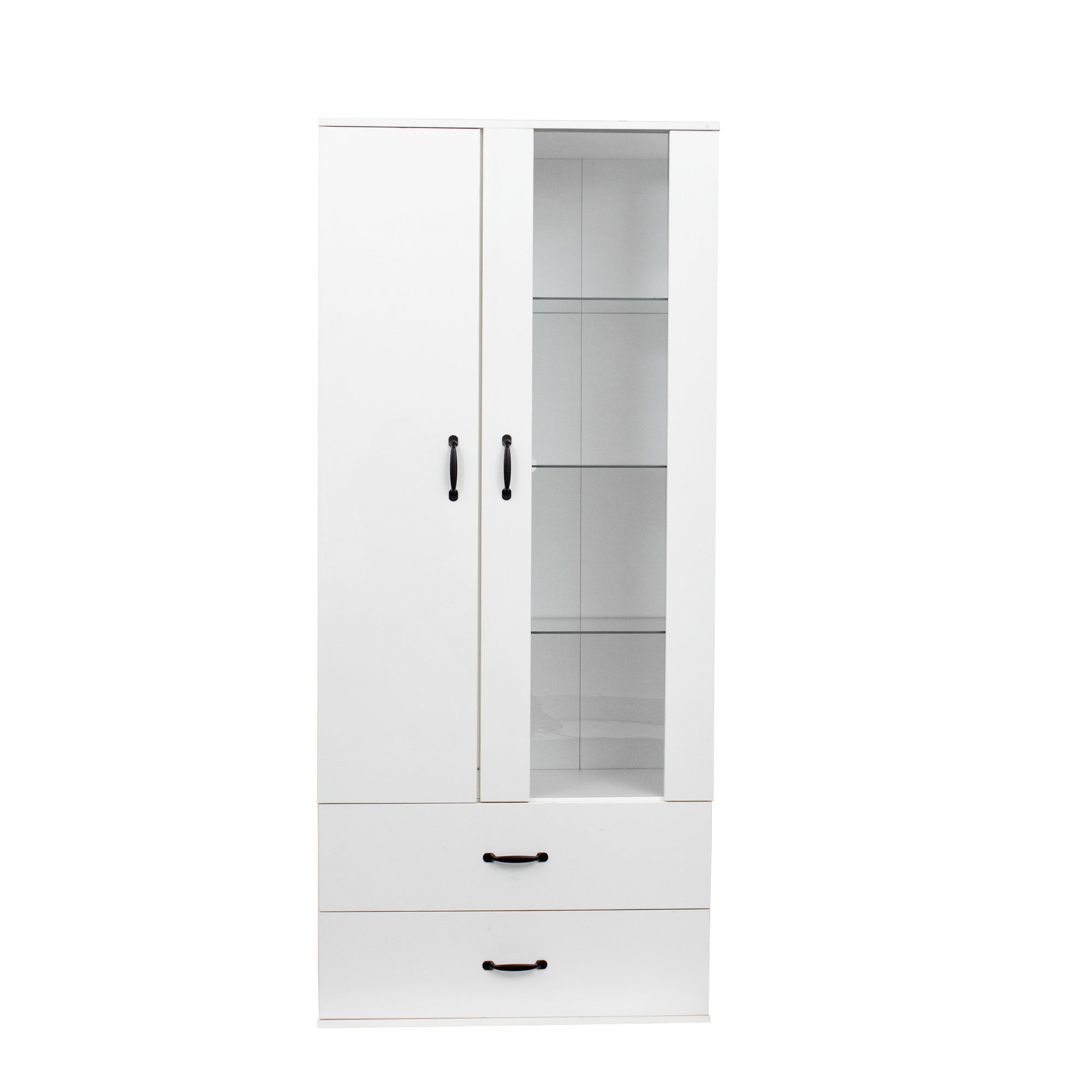 Sideboard with Shelves and Drawers (White)
