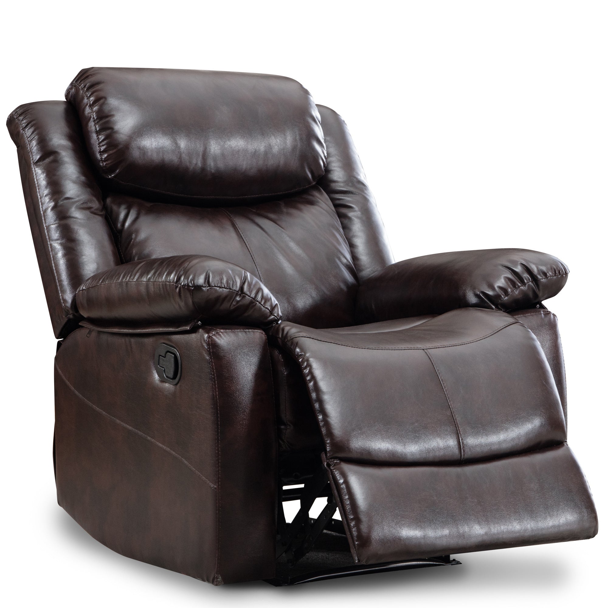 Orisfur. PU Leather Reclining Living Room Sofa, Manual Recliner Chair for Living Room （Recliner chair）
