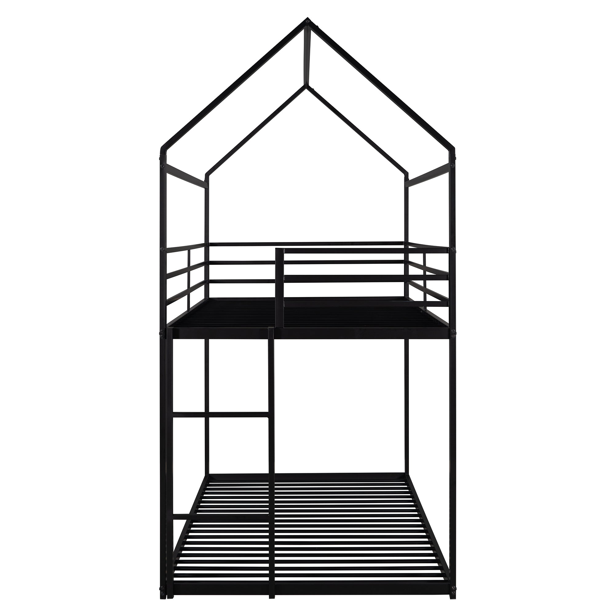 Bunk Beds for Kids Twin over Twin (Black)