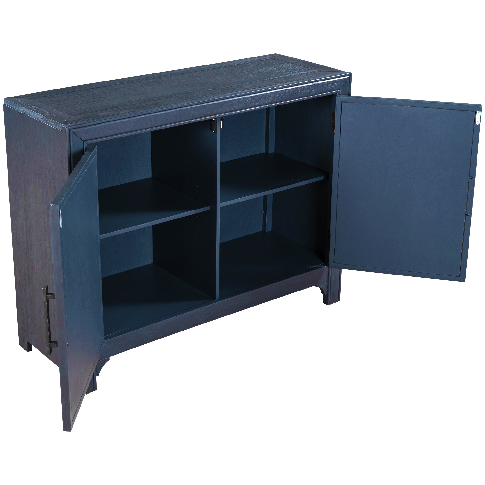 40‘’ Modern Console Table Sofa Table for Living Room with 2 Shelves (Blue)