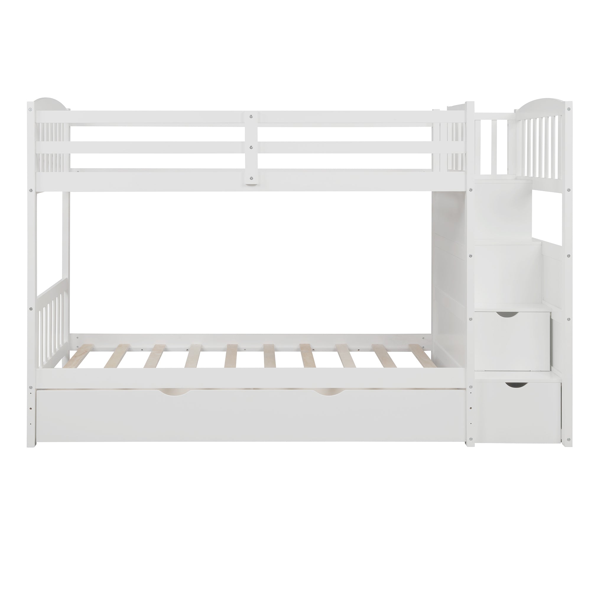 Twin over Full/Twin Bunk Bed (White)