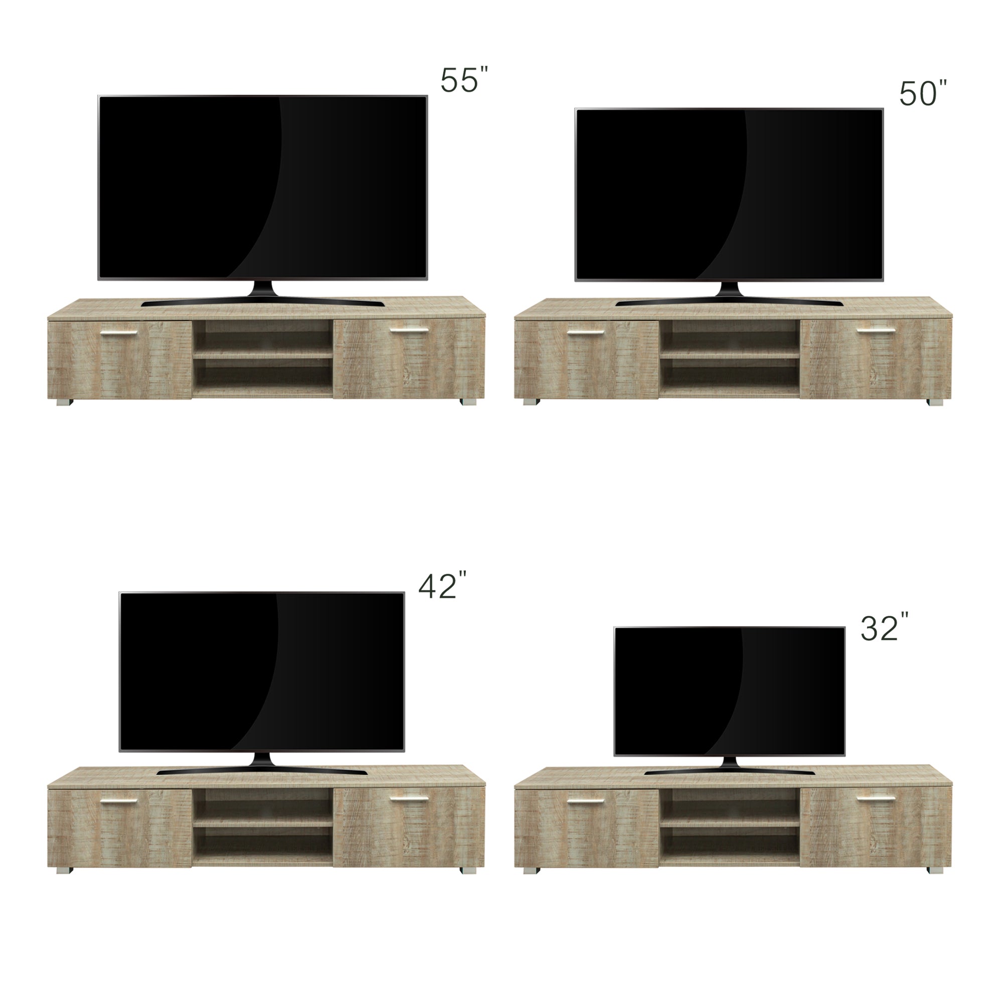 Modern Design TV Cabinet (Oak)
