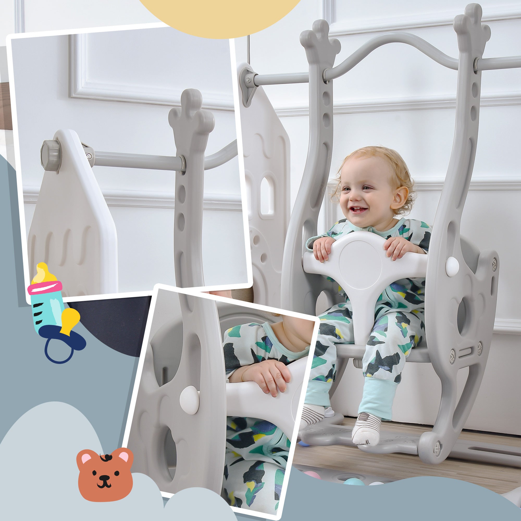 Baby Playpen for Toddler, Astronaut Theme Set 2
