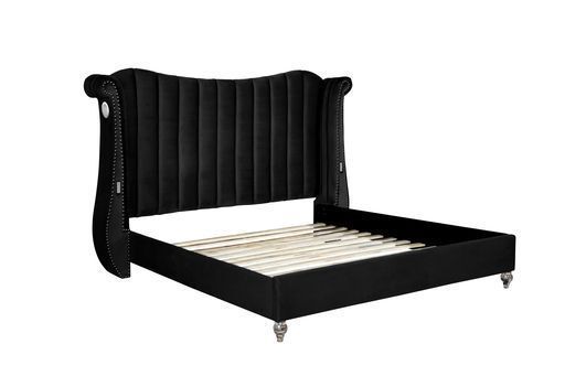 Tulip Queen Upholstery Bed (Black)