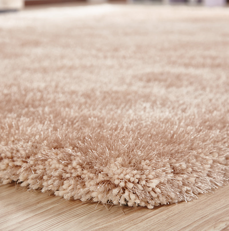 5 x 7 ft Shaggy Beige Soft Carpet Hand Tufted Area Rug Polyester