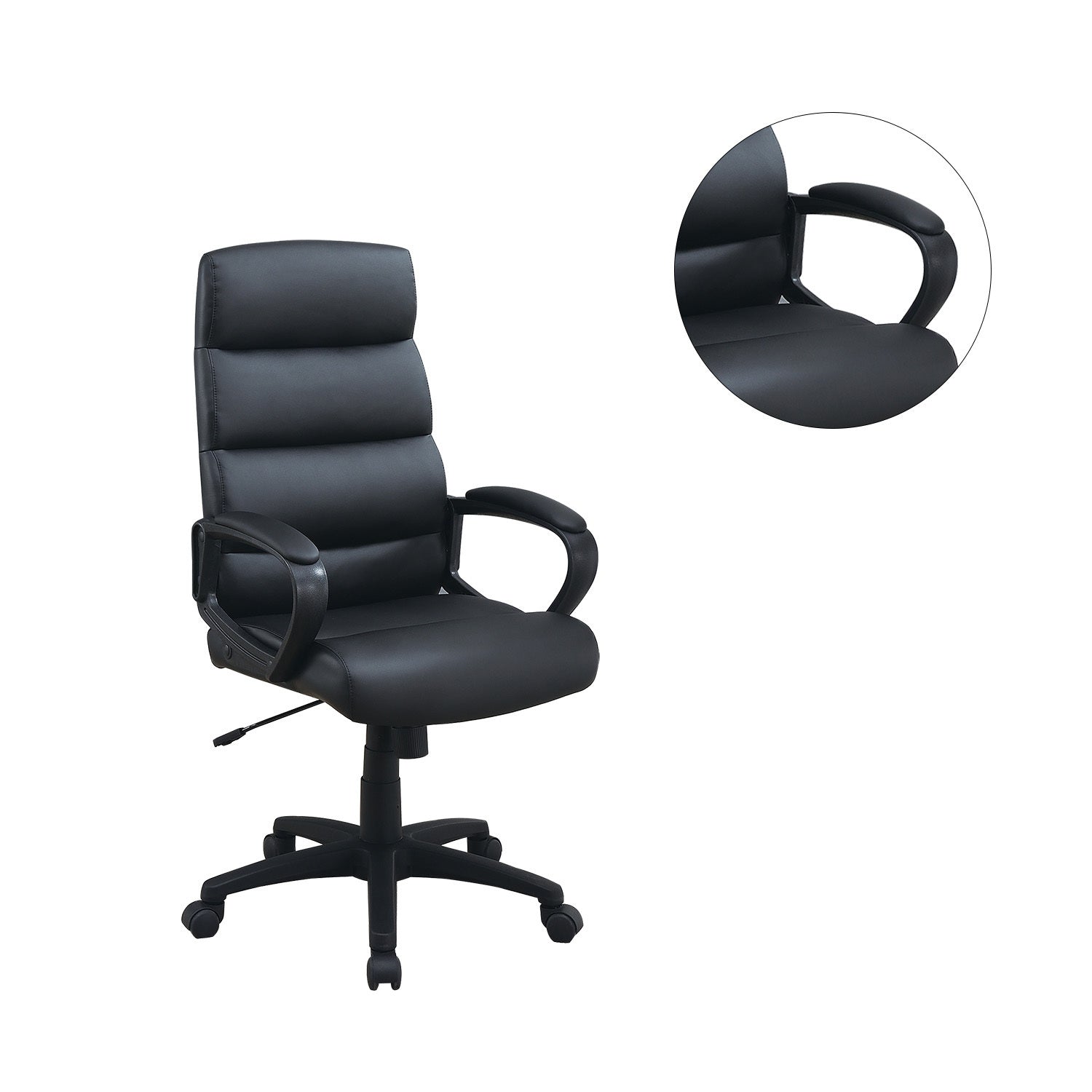 High-Back Adjustable Height Office Chair (Black)